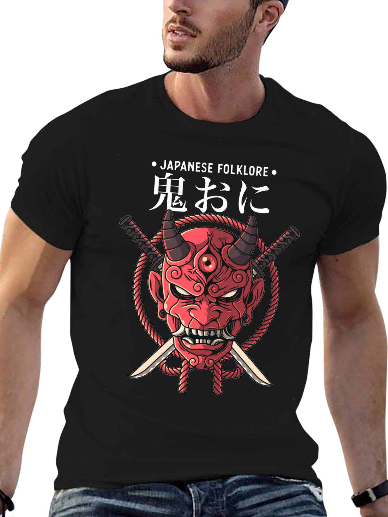 Japanese Folklore Oni Mask T-Shirt