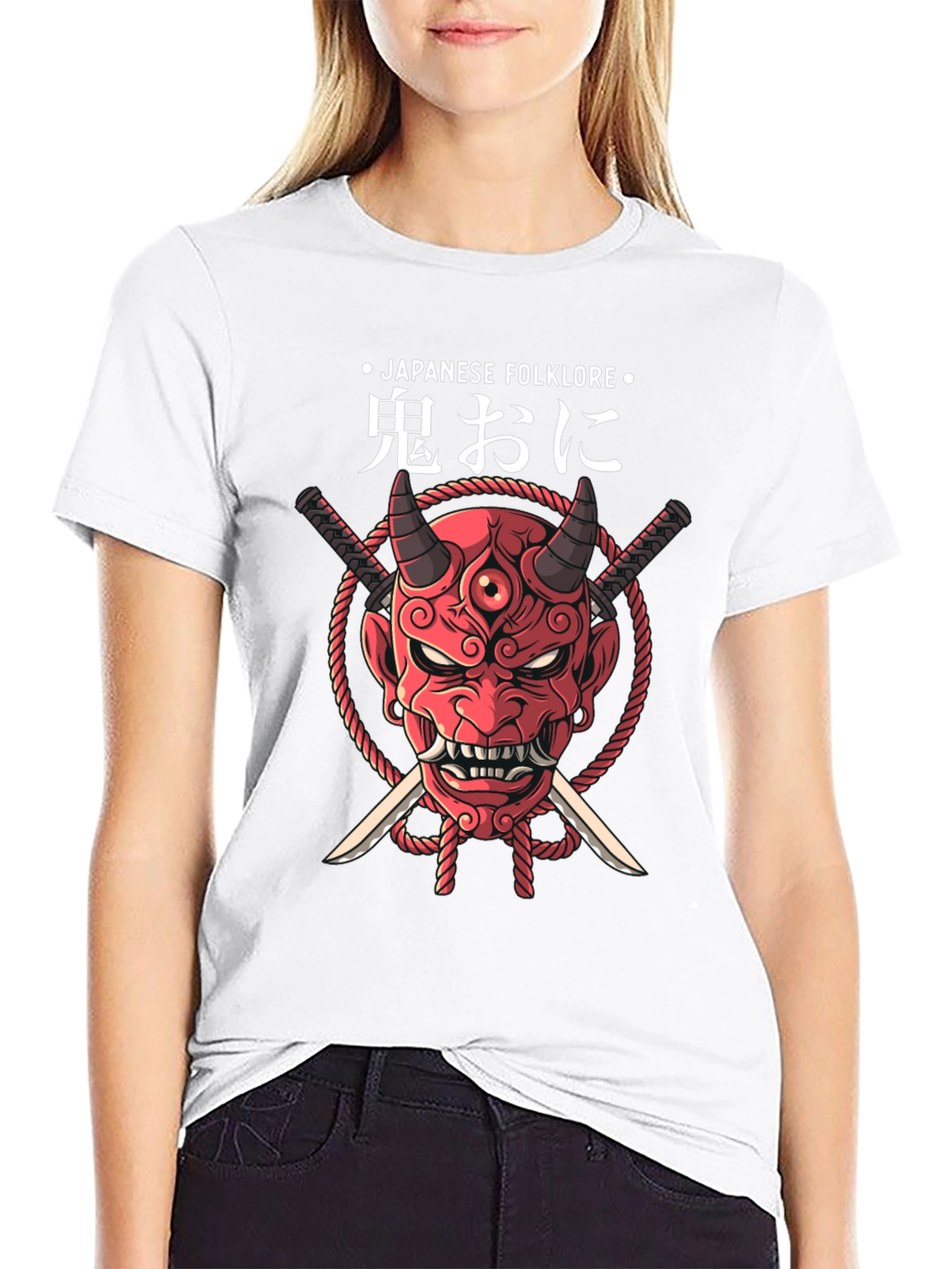Japanese Folklore Oni Mask T-Shirt