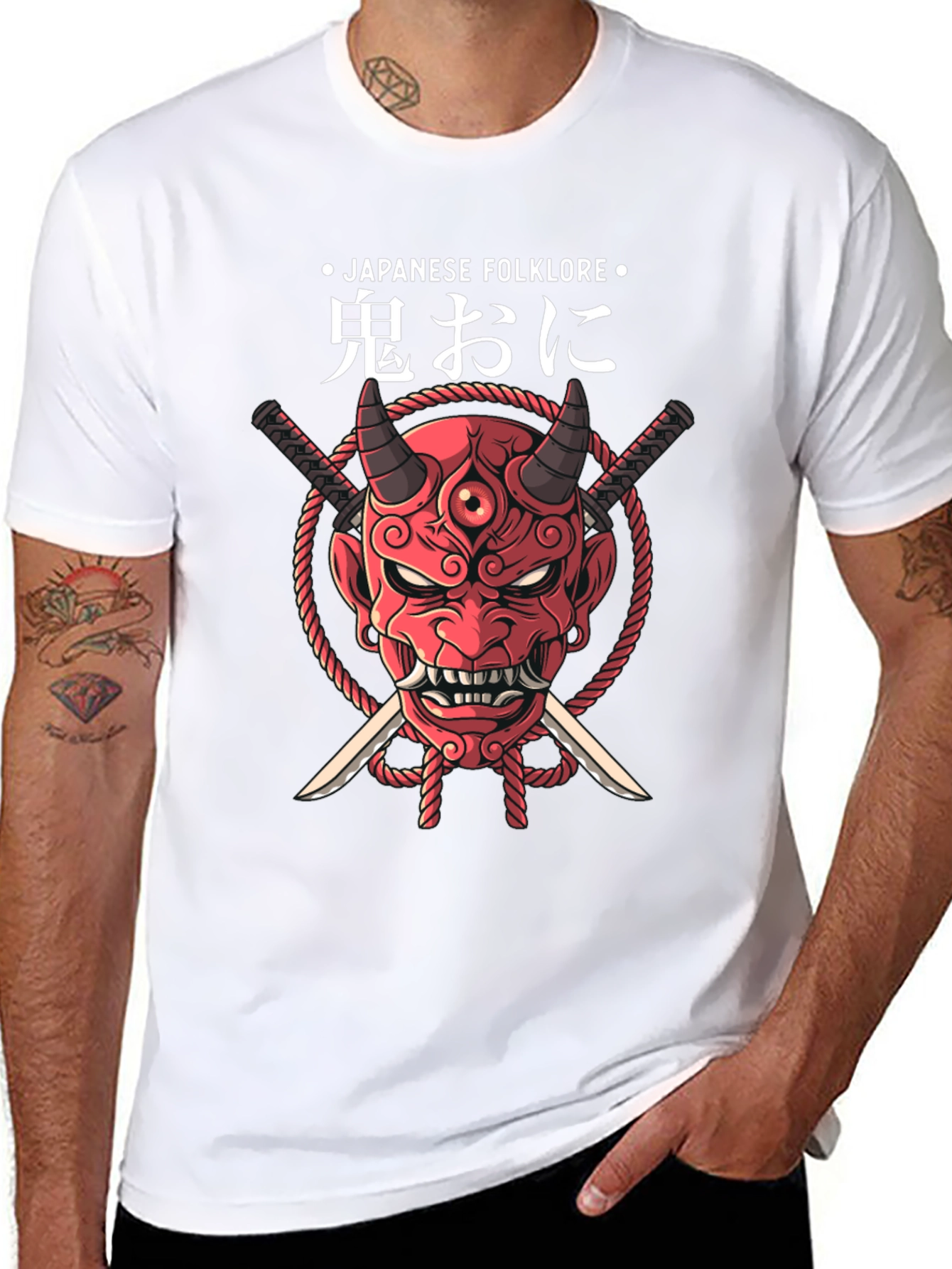 Japanese Folklore Oni Mask T-Shirt