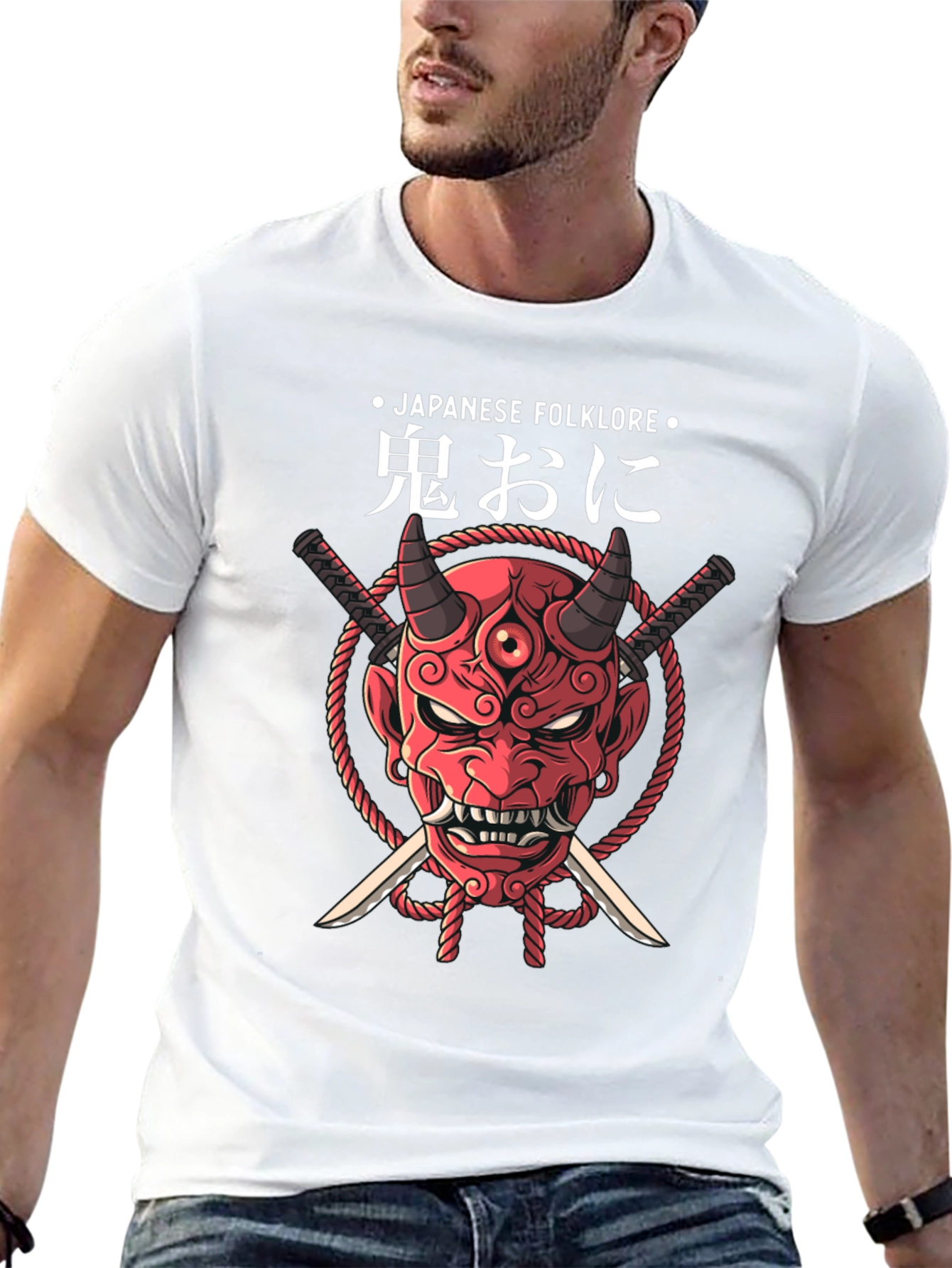 Japanese Folklore Oni Mask T-Shirt
