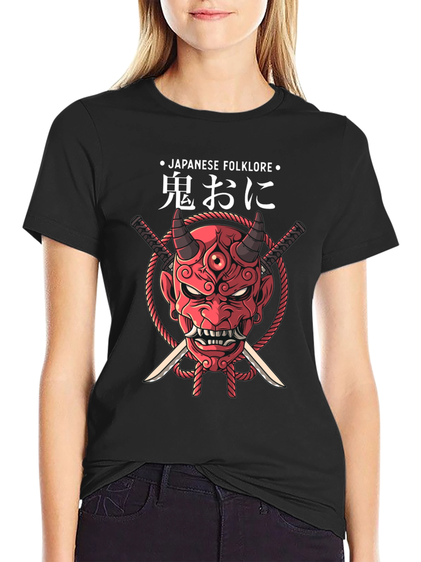Japanese Folklore Oni Mask T-Shirt