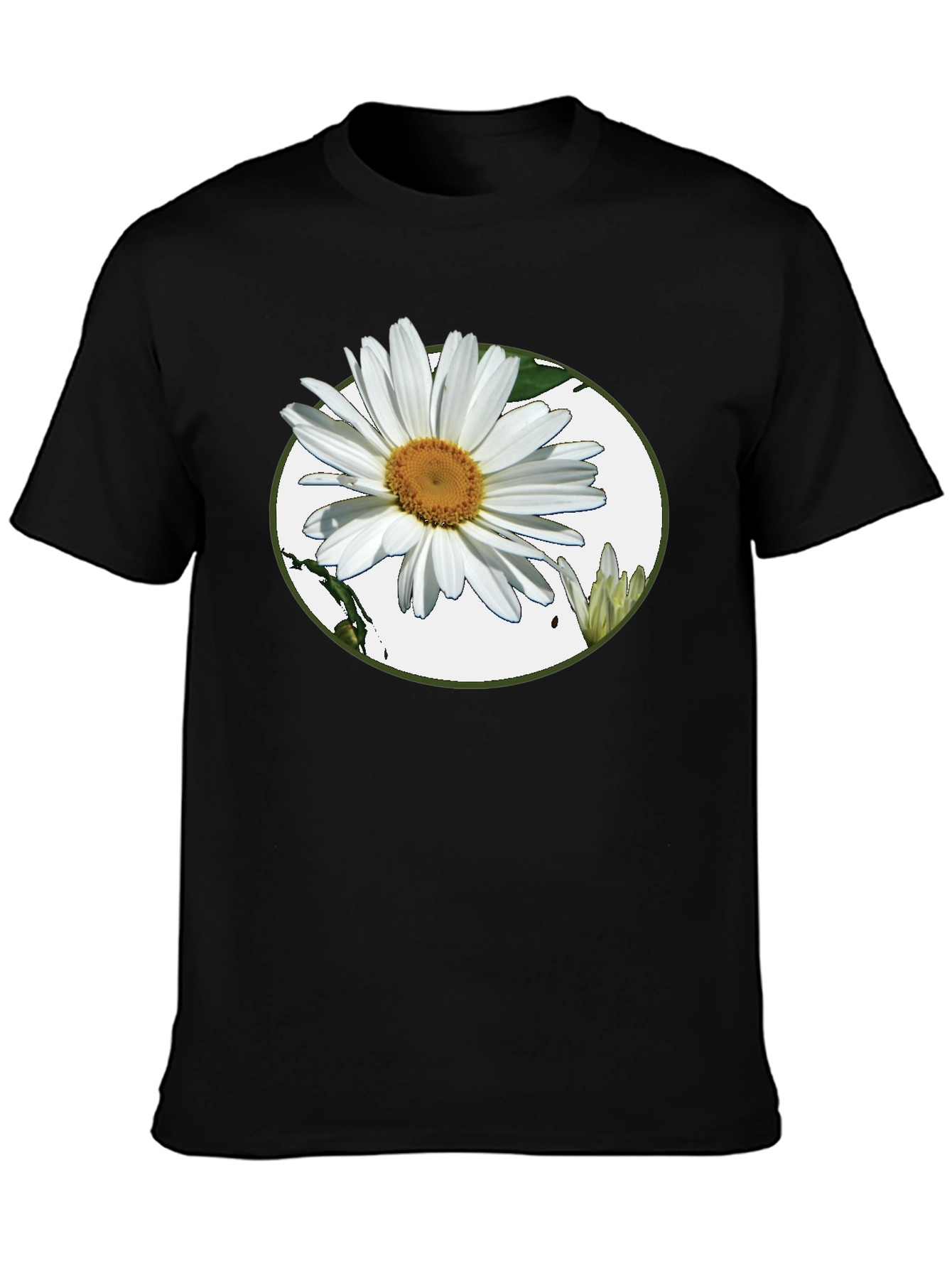 Daisy Graphic Tee - Casual Black T-Shirt