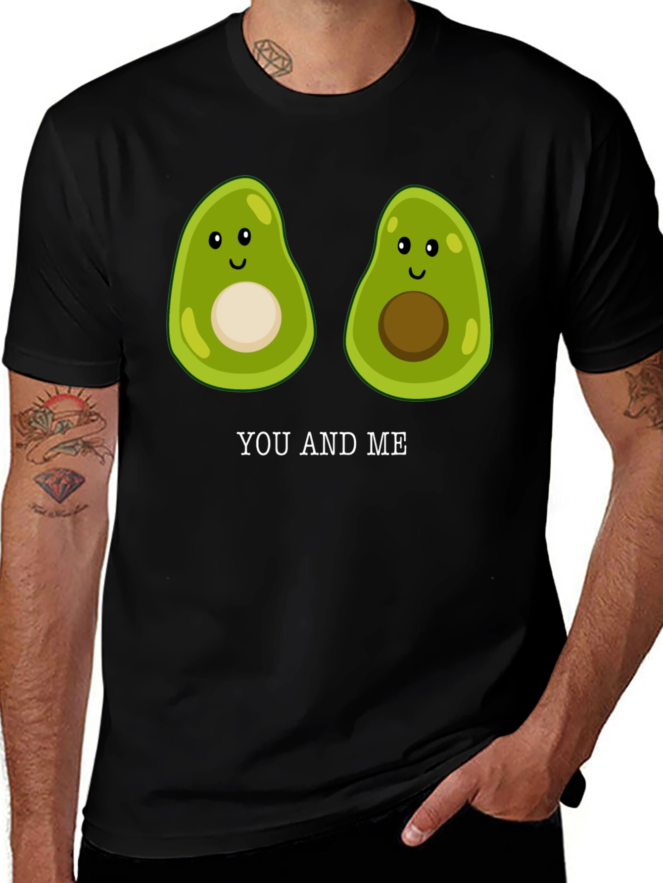 Avocado You and Me T-Shirt Cute Couple Tee