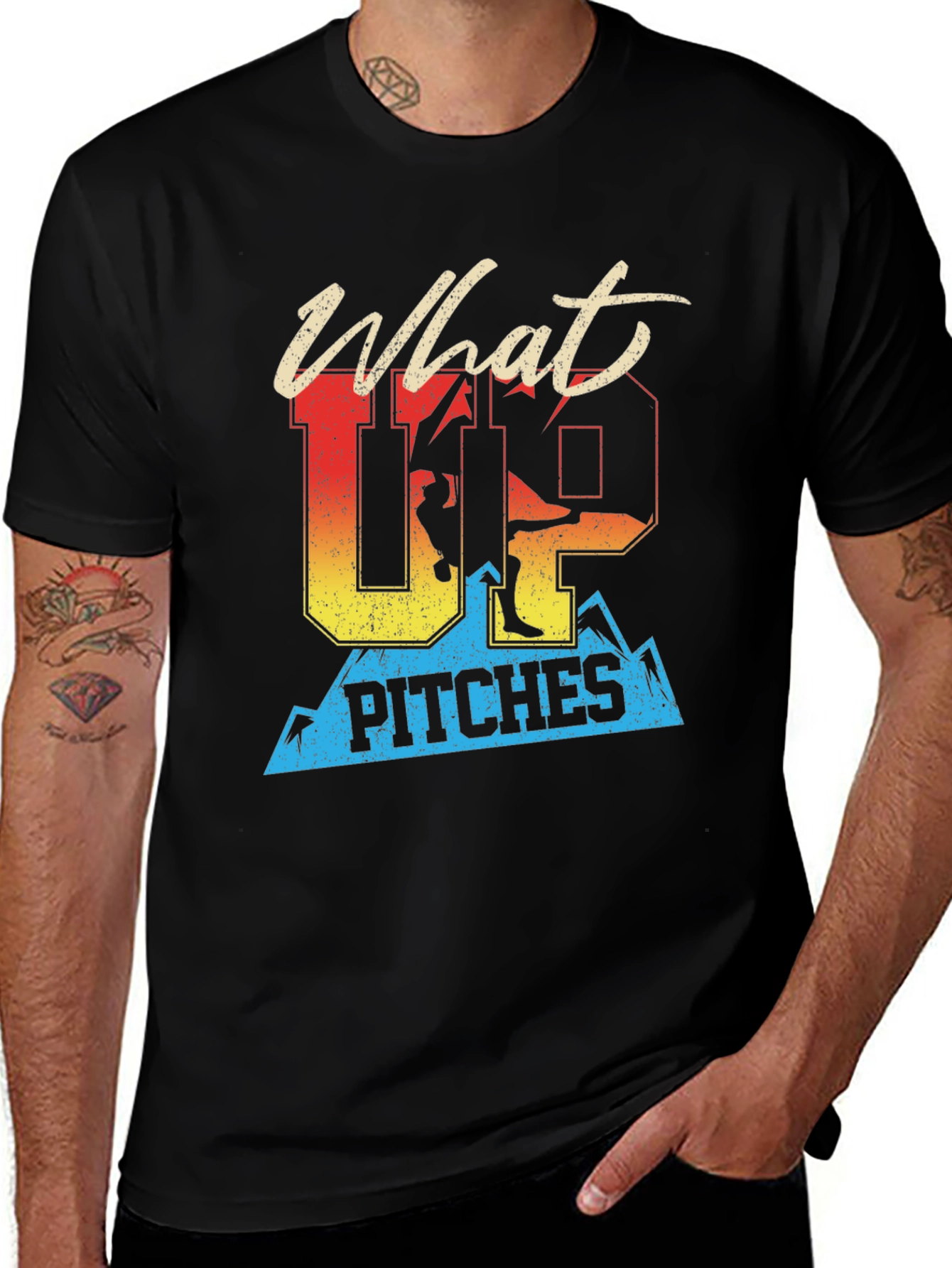 What Up Pitches T-Shirt | Skiing Graphic Tee