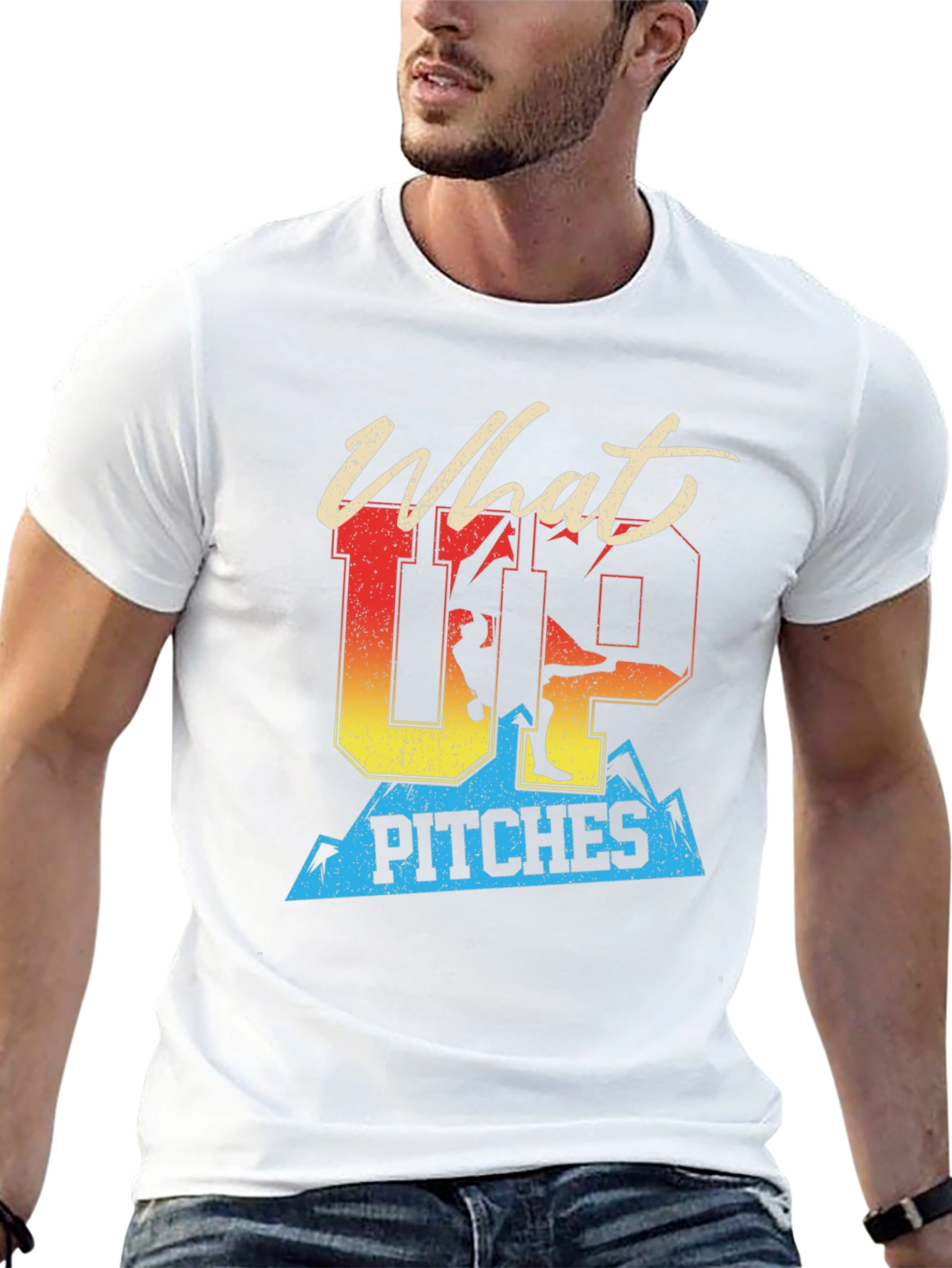 What Up Pitches T-Shirt | Skiing Graphic Tee