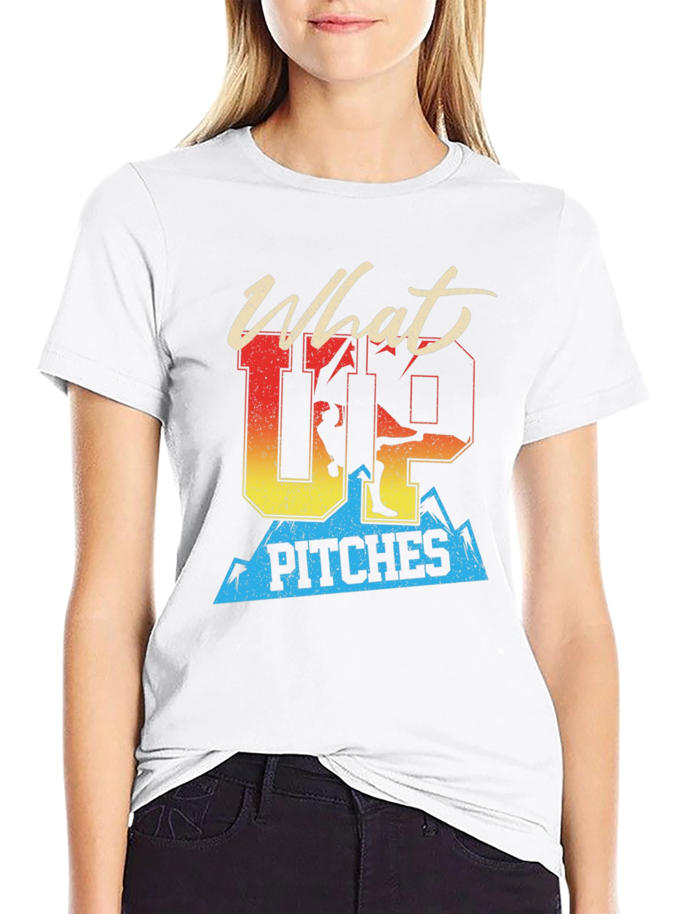 What Up Pitches T-Shirt | Skiing Graphic Tee