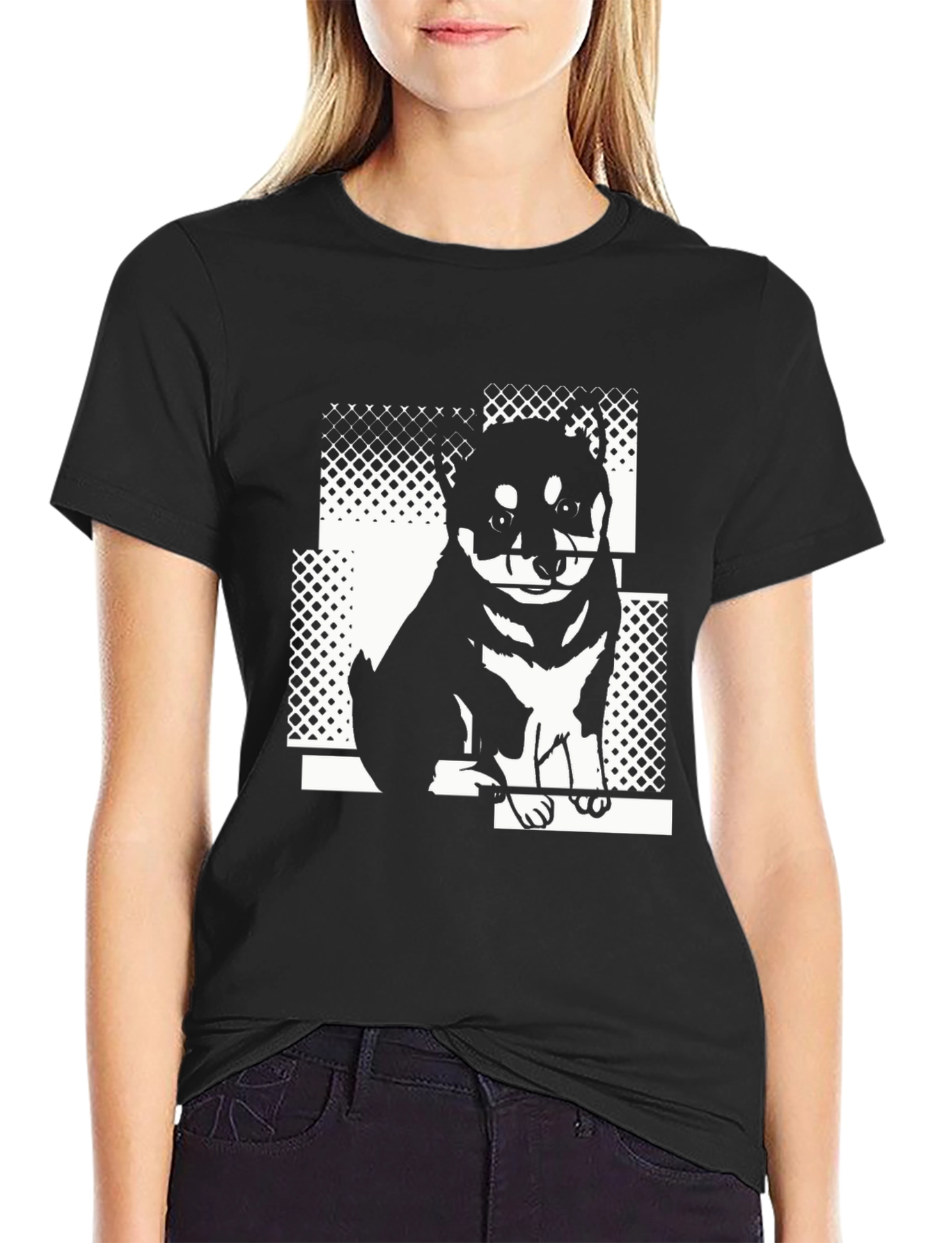 Dog Graphic Tee - Black Comfort Fit