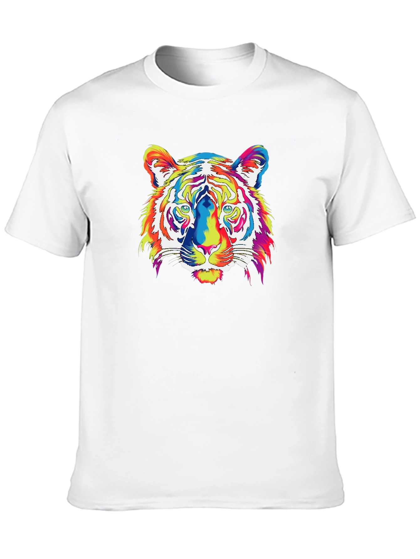 Vibrant Tiger Graphic Tee - Mens Black T-Shirt