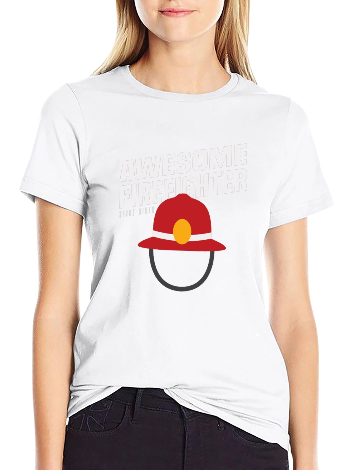 Awesome Firefighter T-Shirt - Black