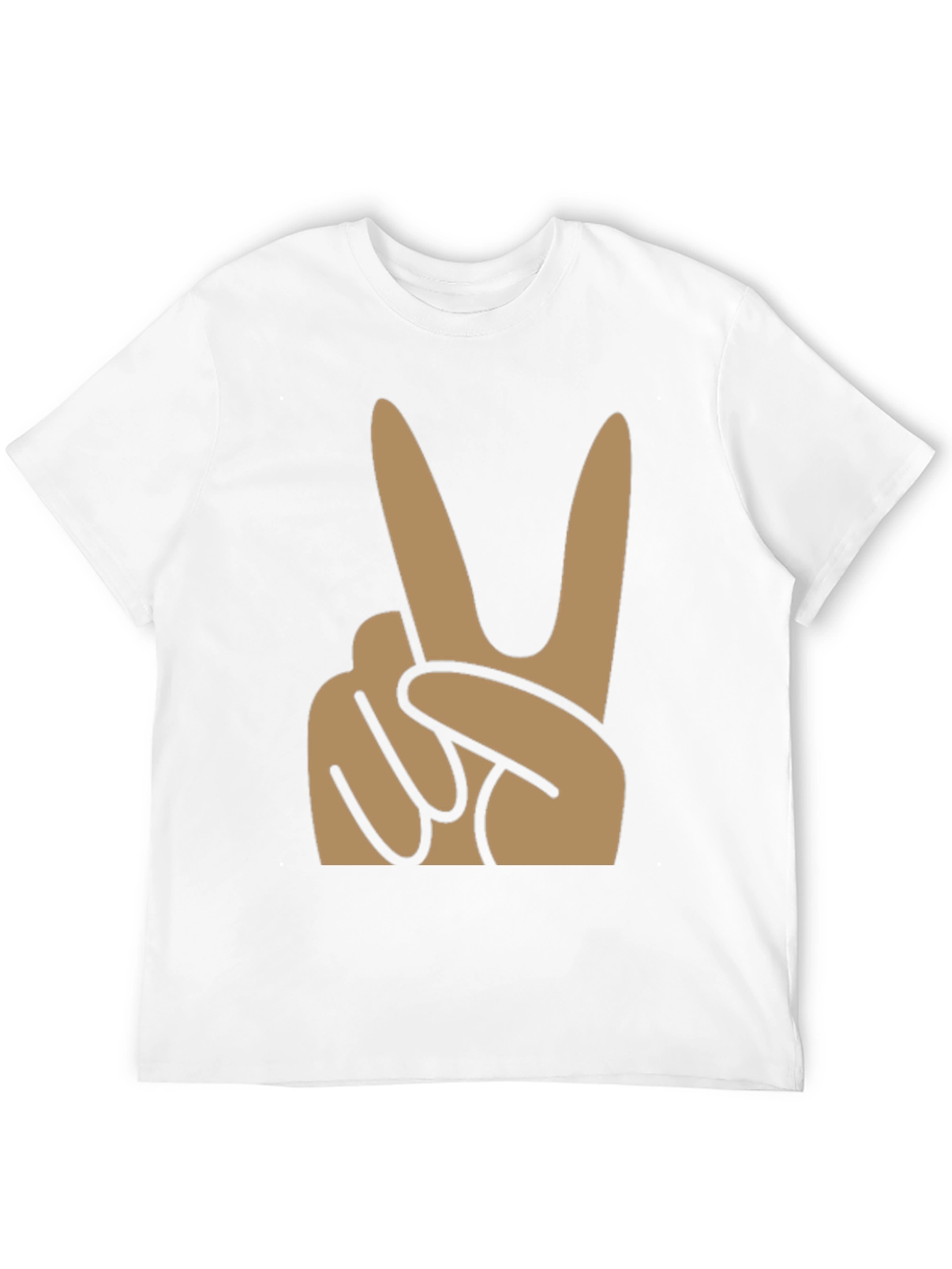 Peace Sign Graphic Tee - Black Cotton Blend Shirt