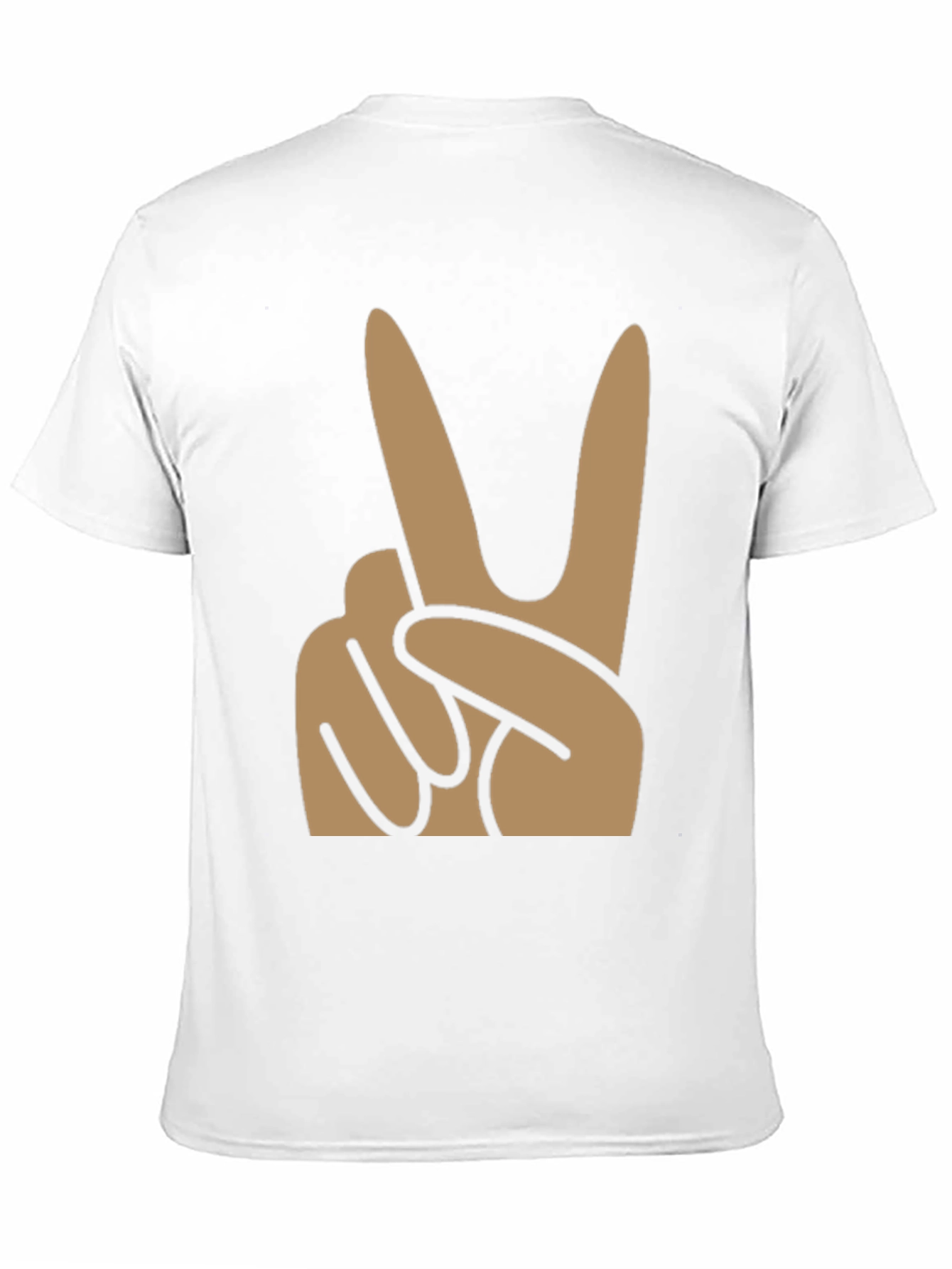 Peace Sign Graphic Tee - Black Cotton Blend Shirt