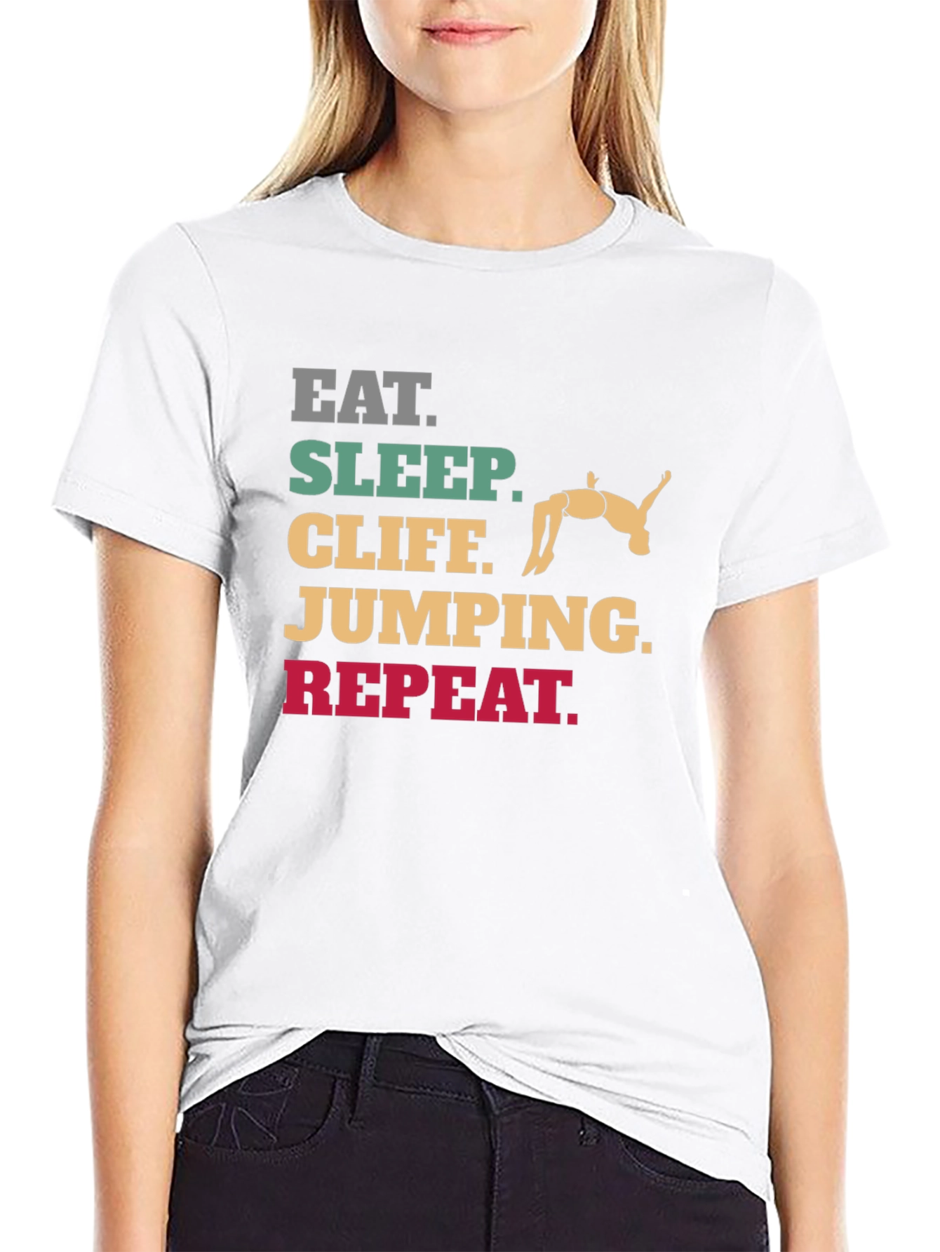 Eat Sleep Cliff Jumping Repeat T-Shirt