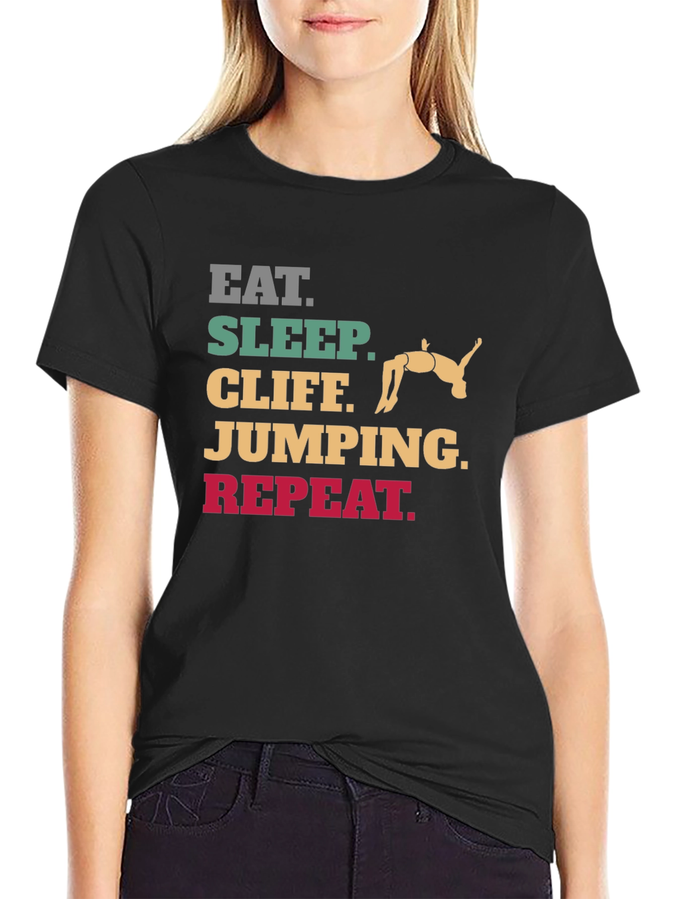 Eat Sleep Cliff Jumping Repeat T-Shirt