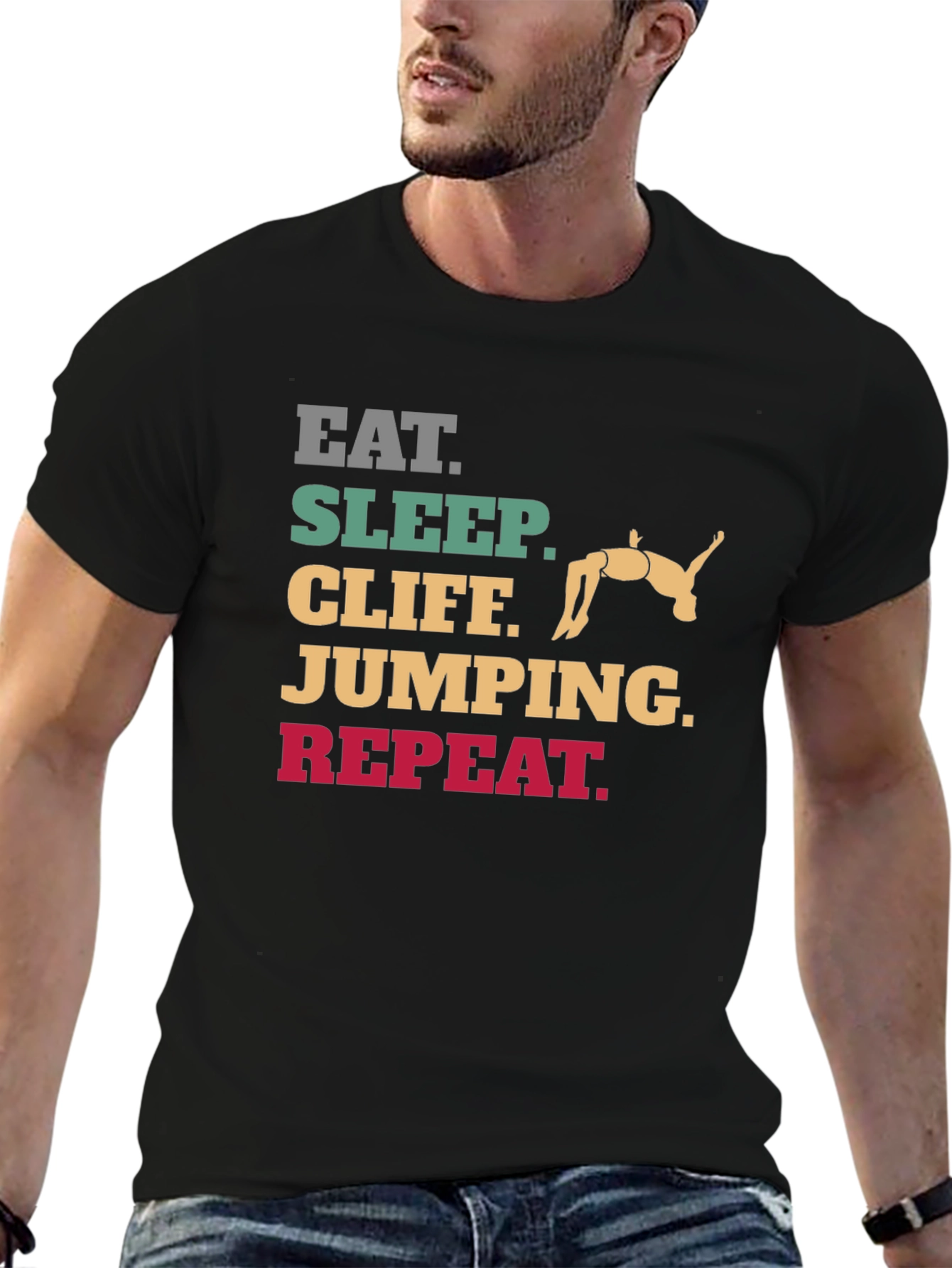 Eat Sleep Cliff Jumping Repeat T-Shirt