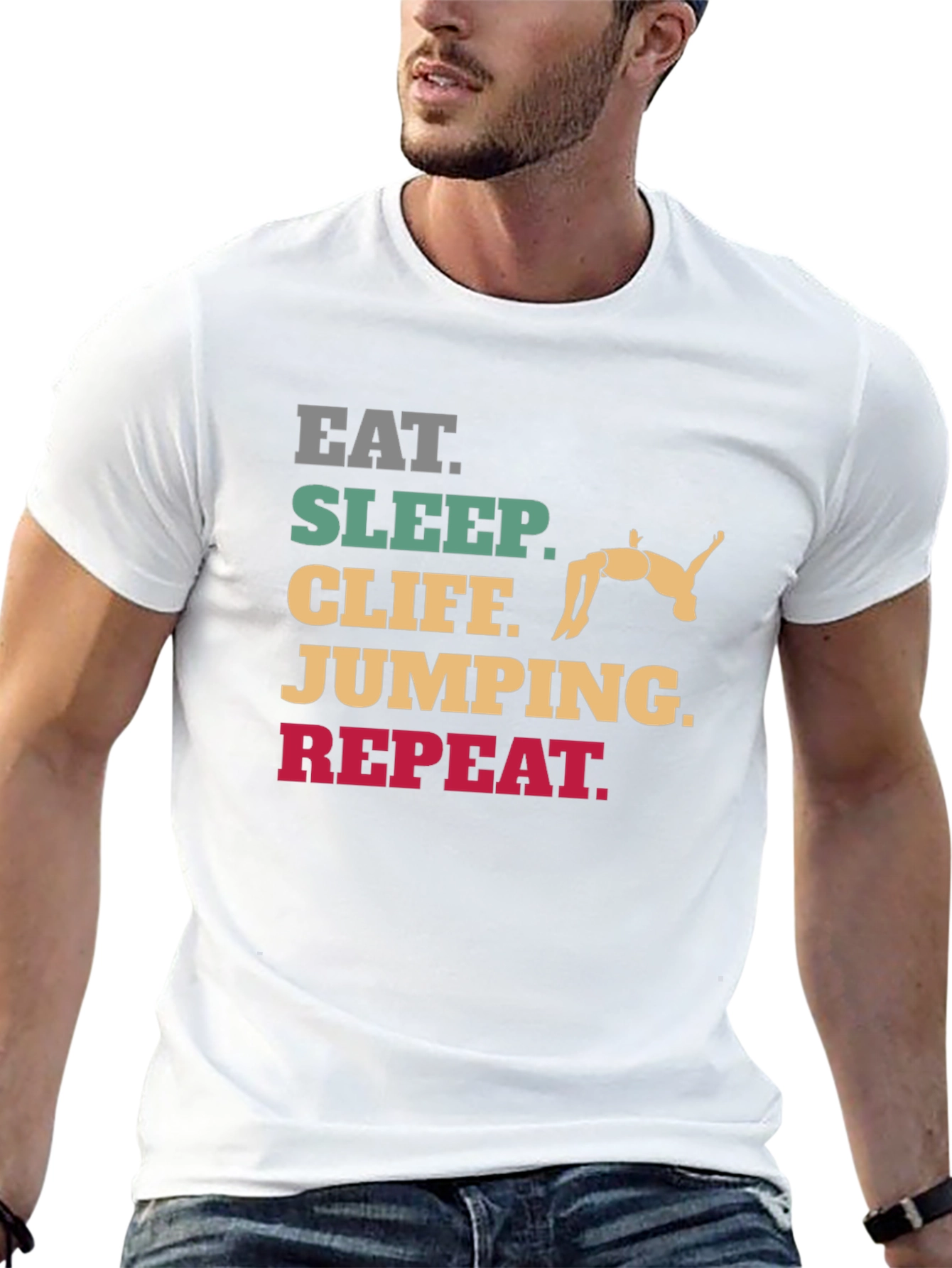 Eat Sleep Cliff Jumping Repeat T-Shirt