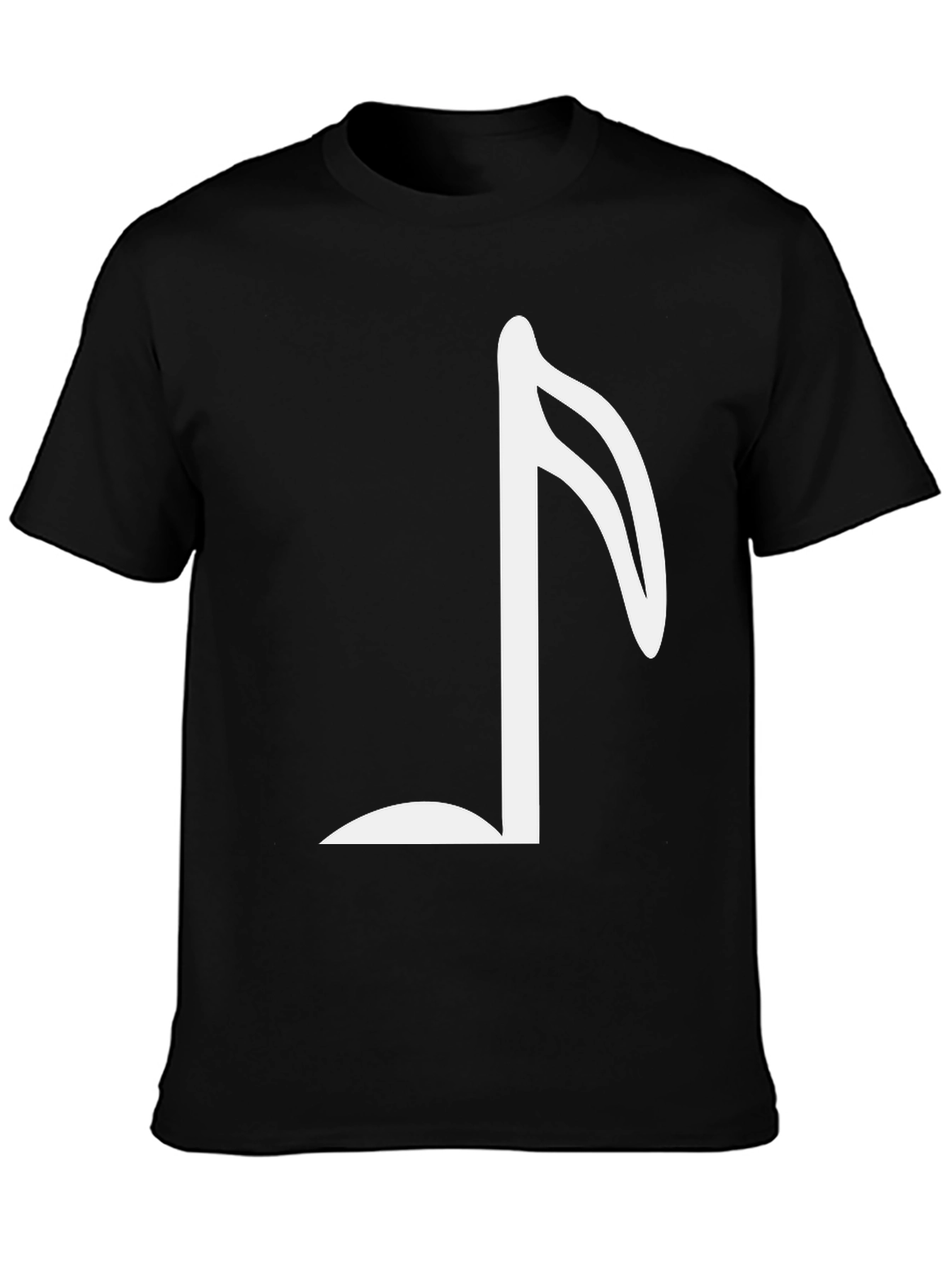 Musical Note Graphic Tee - Classic Black T-Shirt