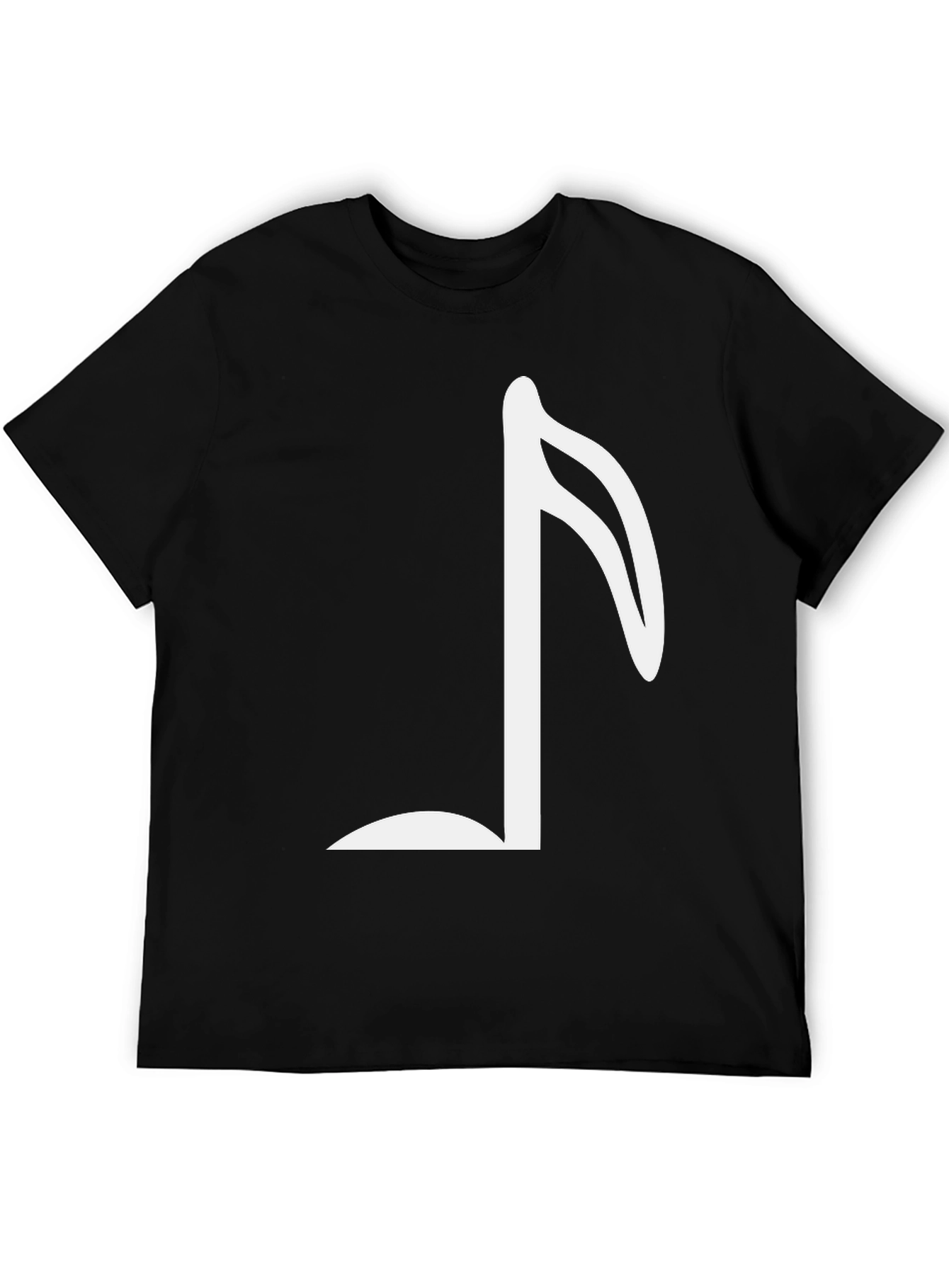Musical Note Graphic Tee - Classic Black T-Shirt