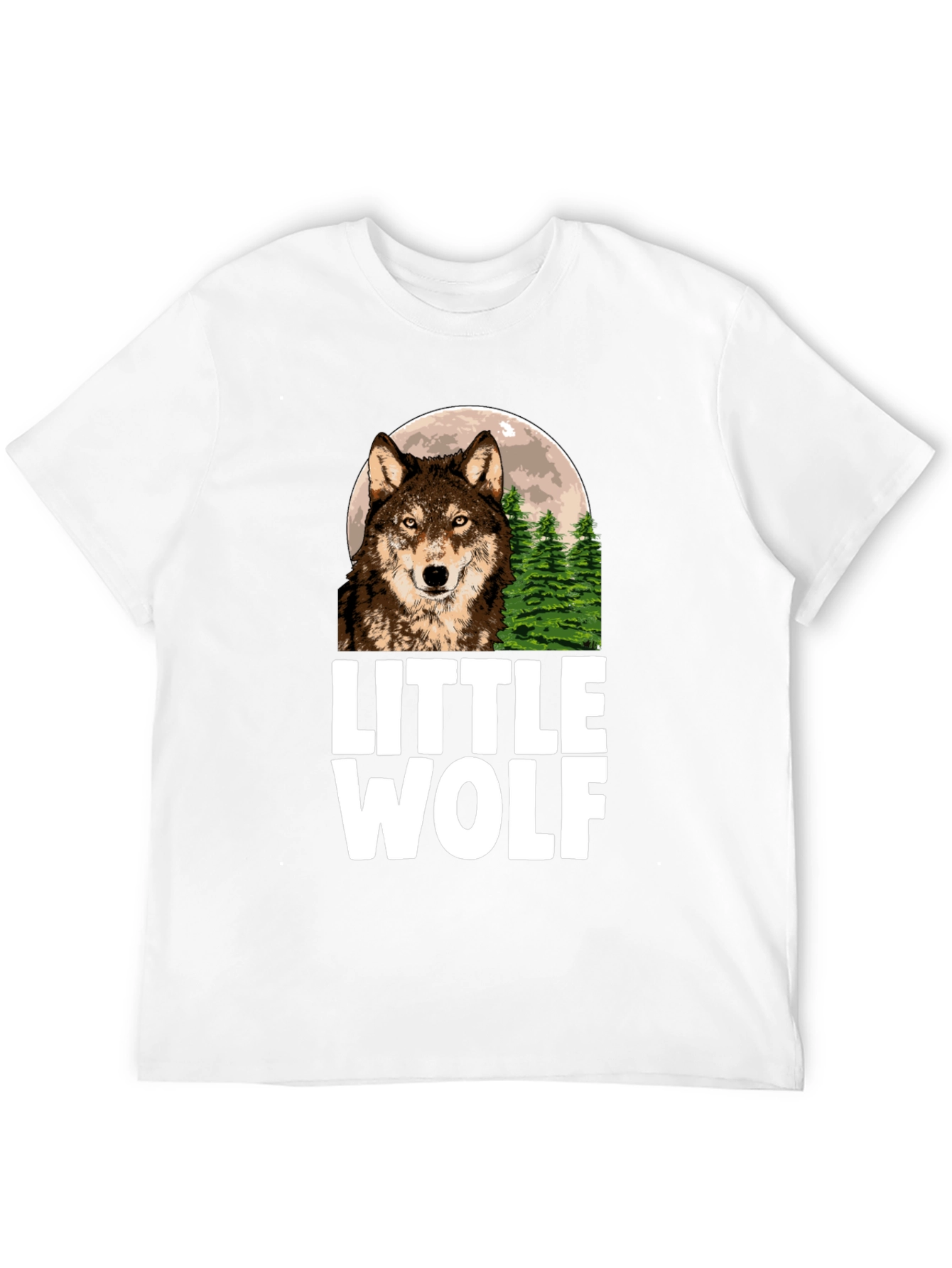 Little Wolf Graphic T-Shirt - Black