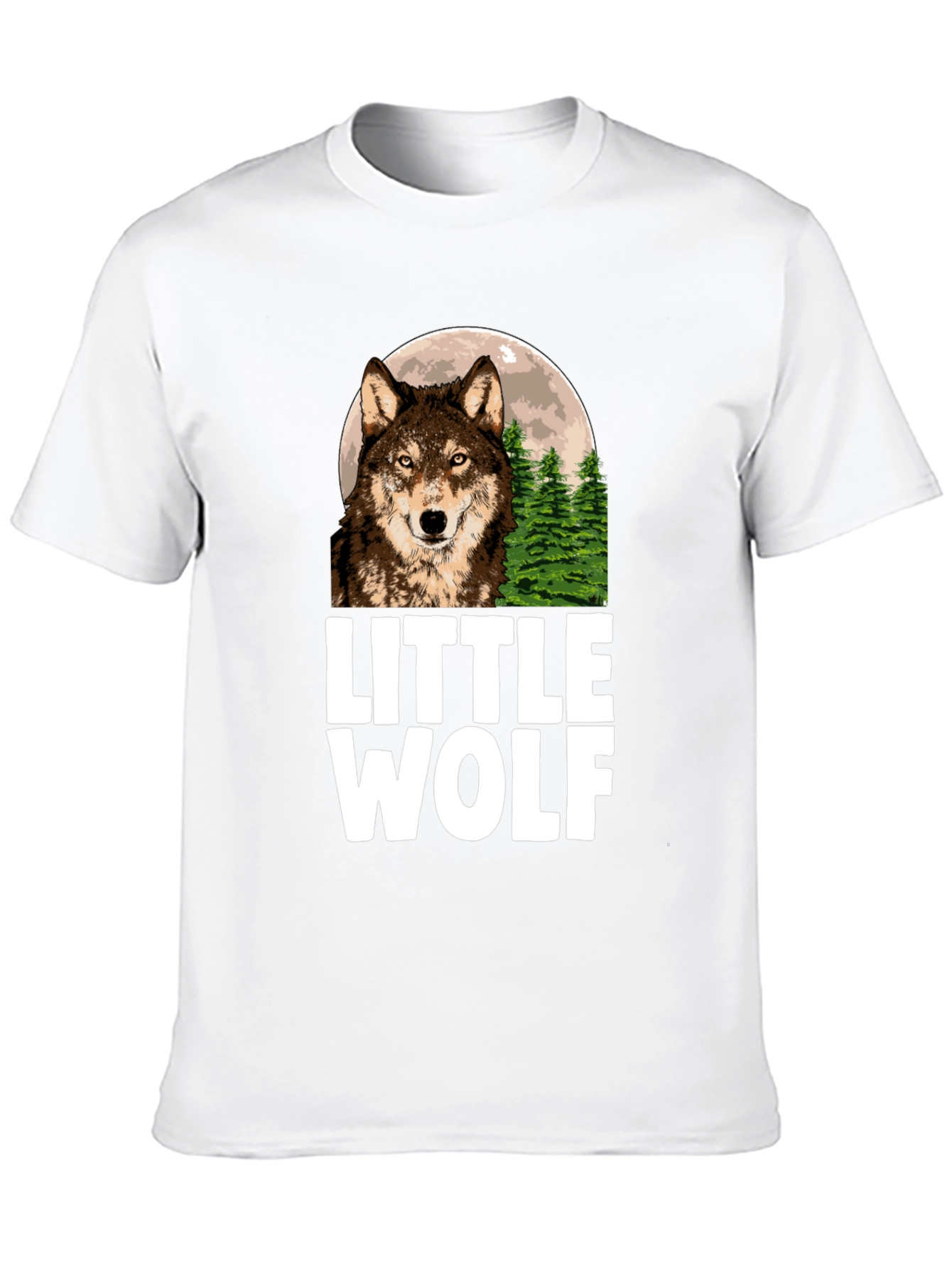 Little Wolf Graphic T-Shirt - Black