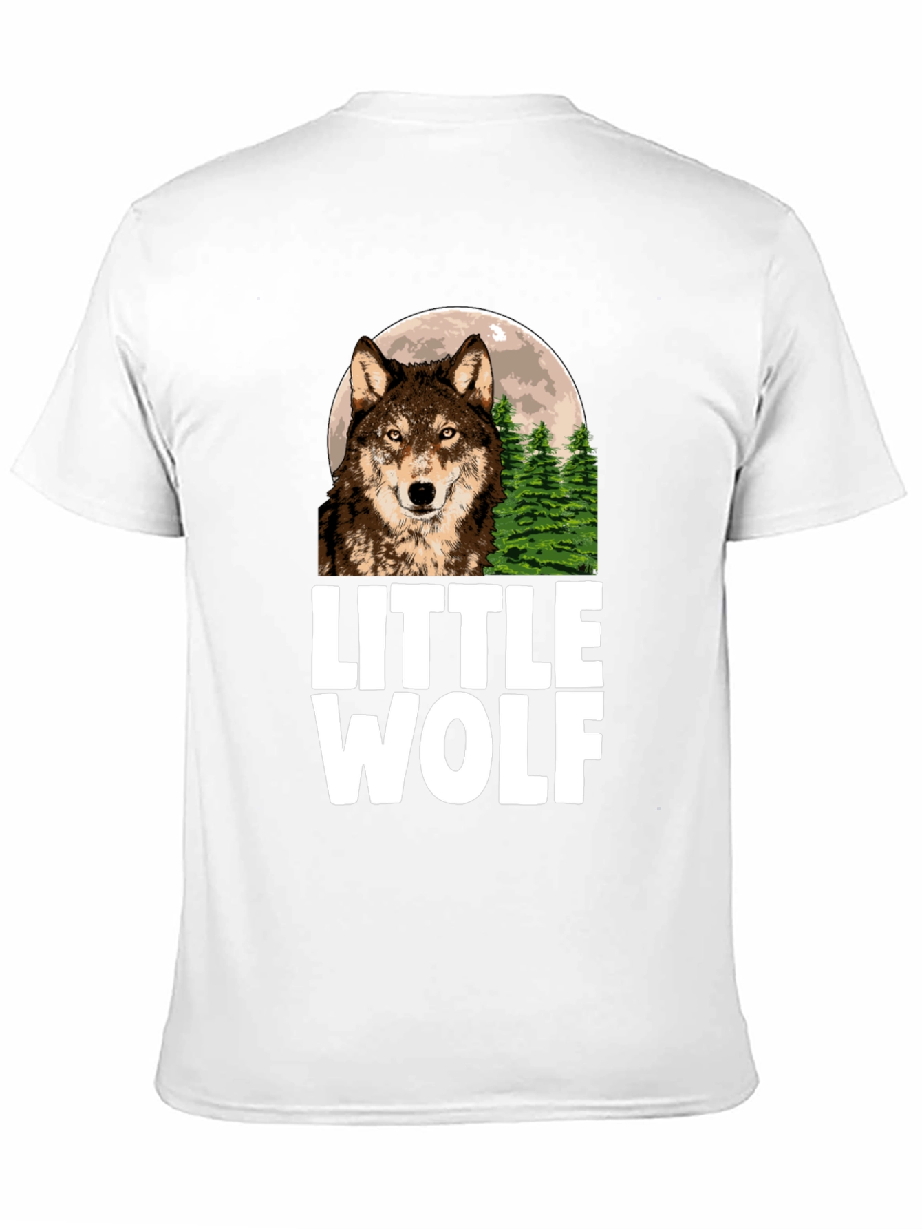 Little Wolf Graphic T-Shirt - Black