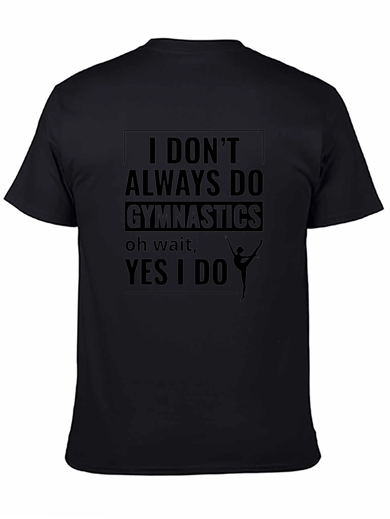 Gymnastics Fan Black T-Shirt