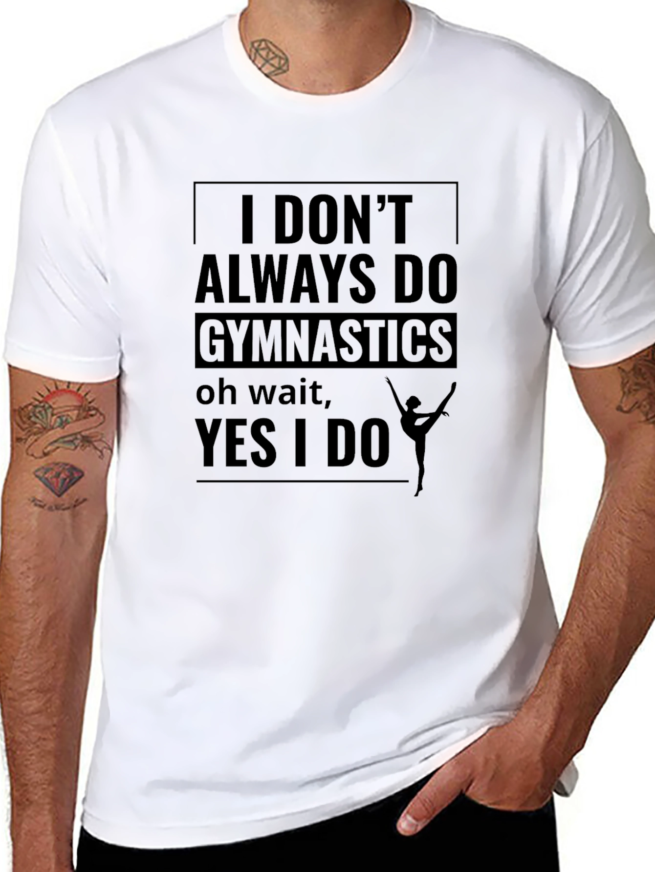 Gymnastics Fan Black T-Shirt