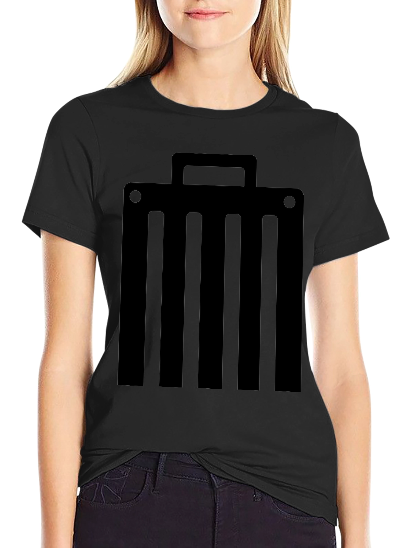 Abstract Briefcase Graphic T-Shirt