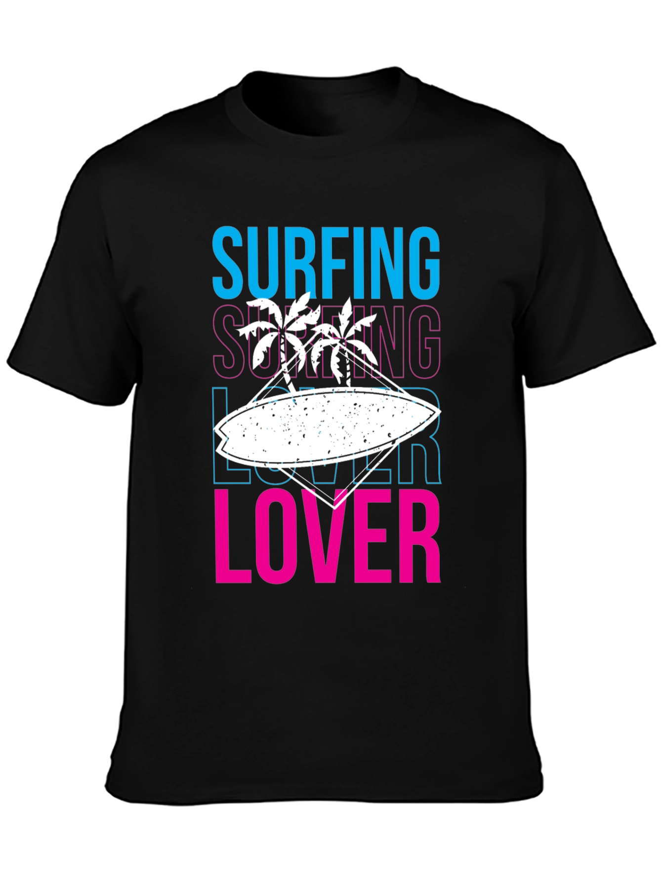 Surfing Lover Graphic Tee | Black