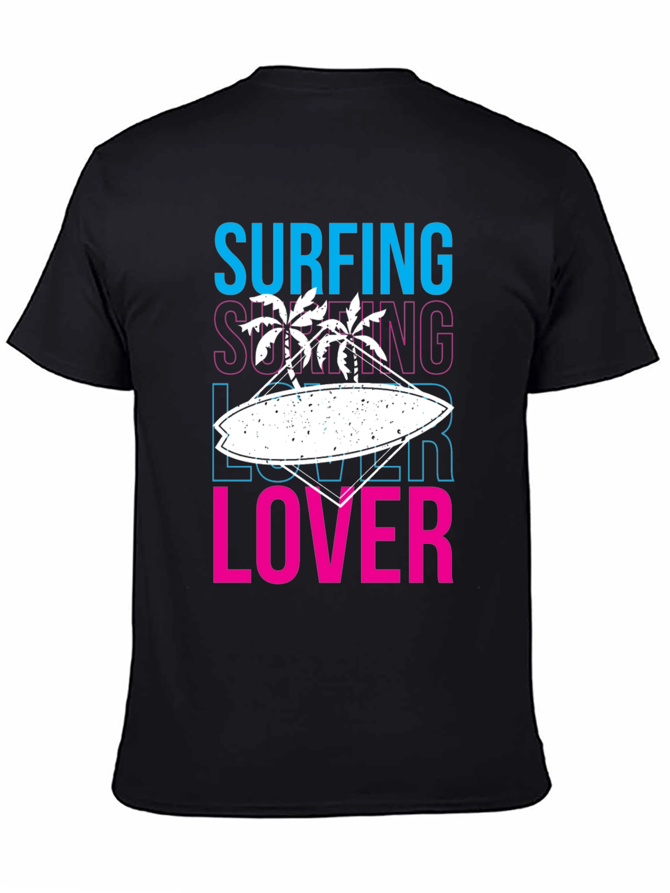Surfing Lover Graphic Tee | Black