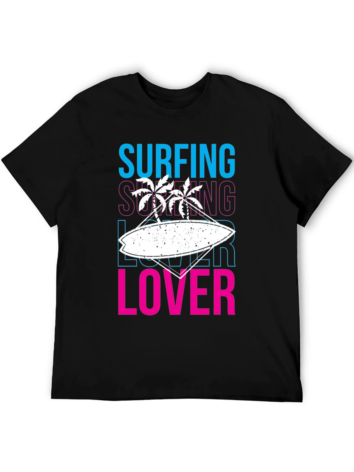 Surfing Lover Graphic Tee | Black
