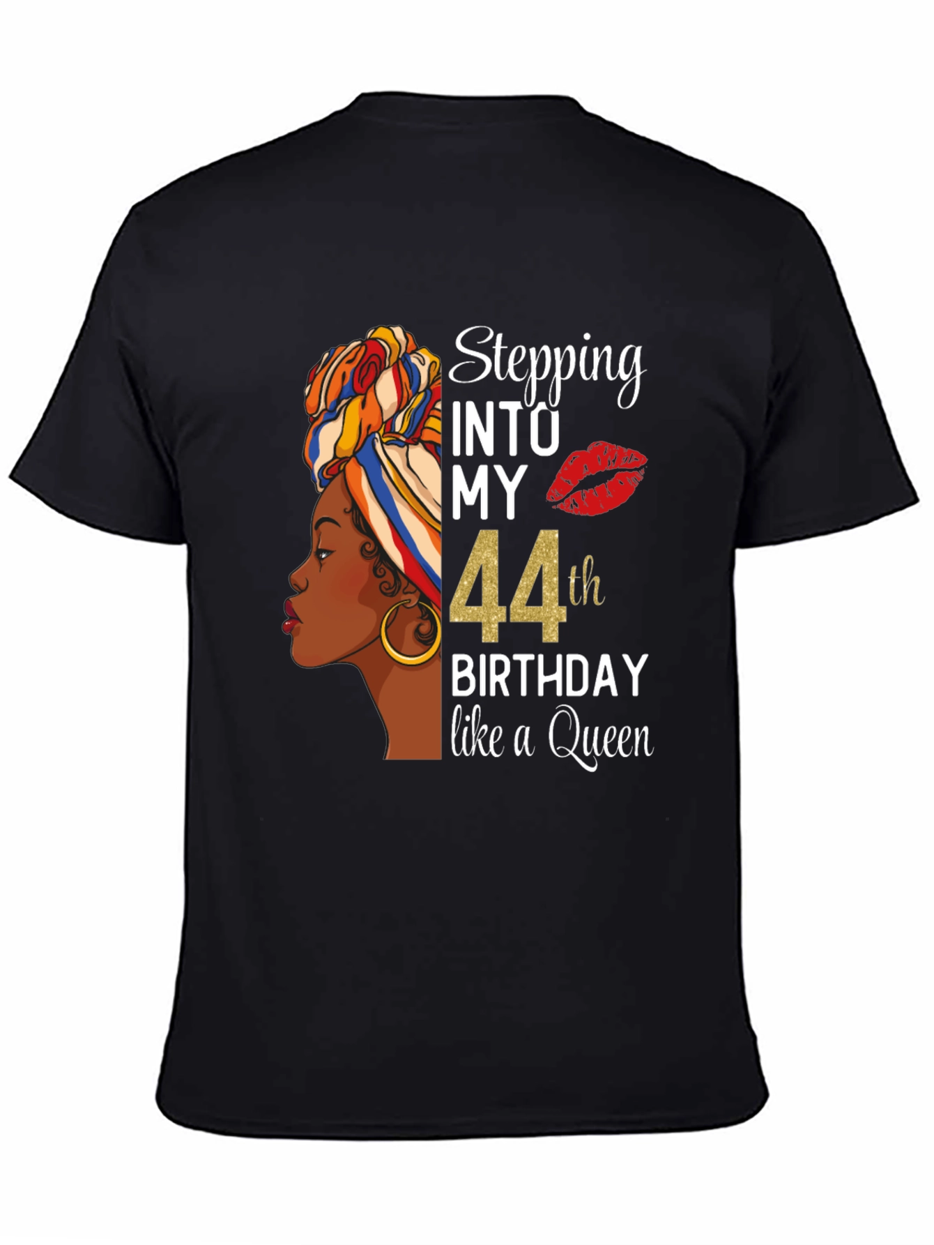 Stepping Into My 44th Birthday Queen T-Shirt