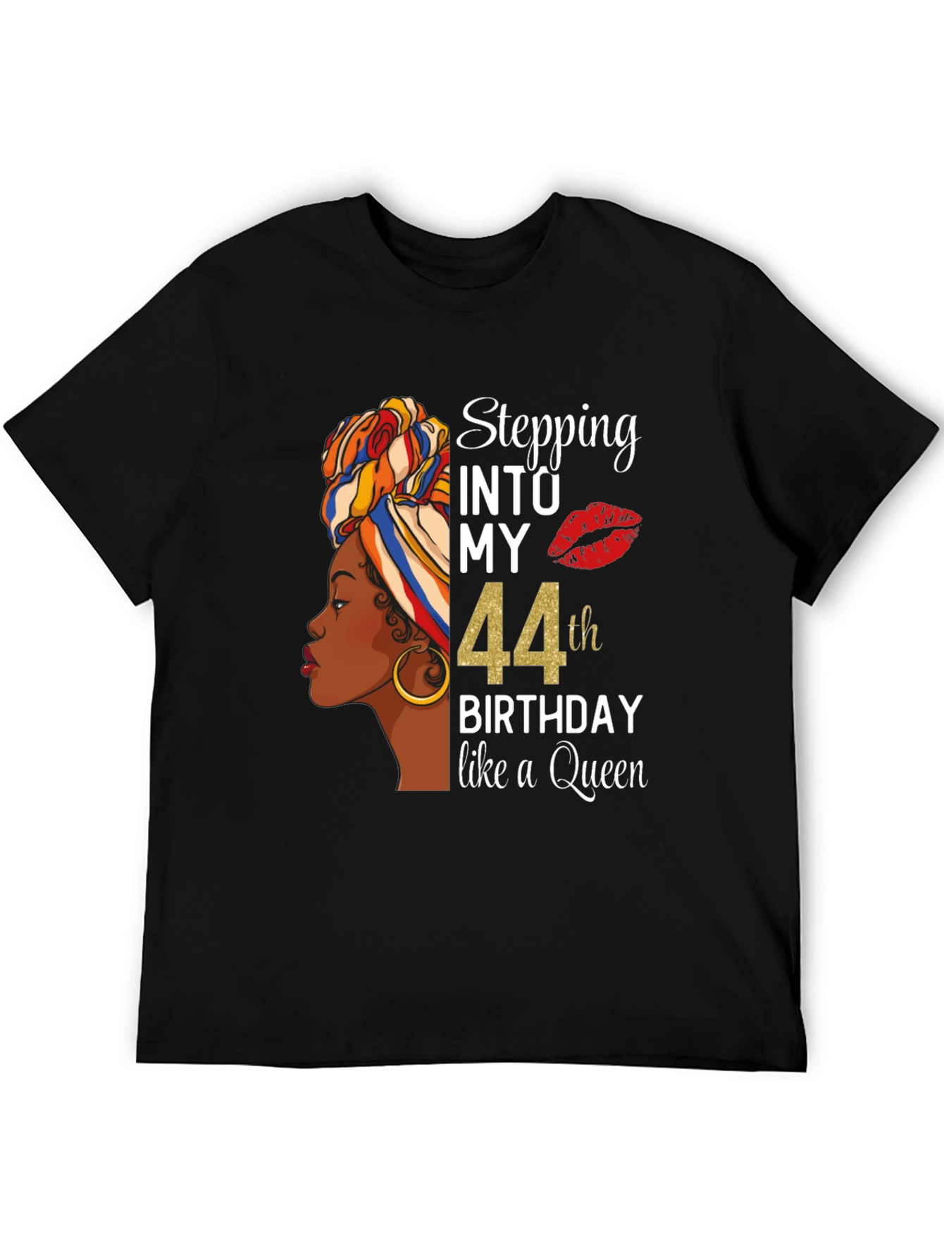 Stepping Into My 44th Birthday Queen T-Shirt