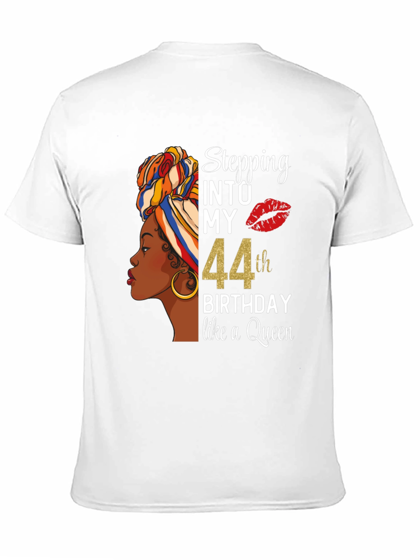 Stepping Into My 44th Birthday Queen T-Shirt