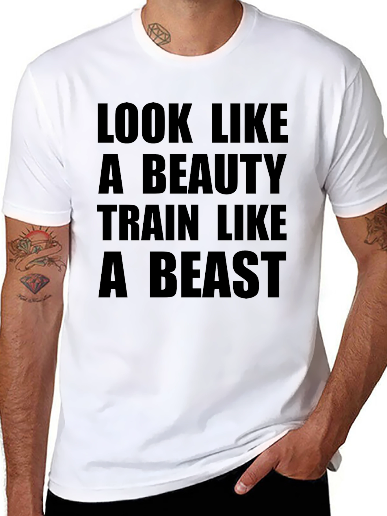Beauty and Beast Graphic Tee - Black