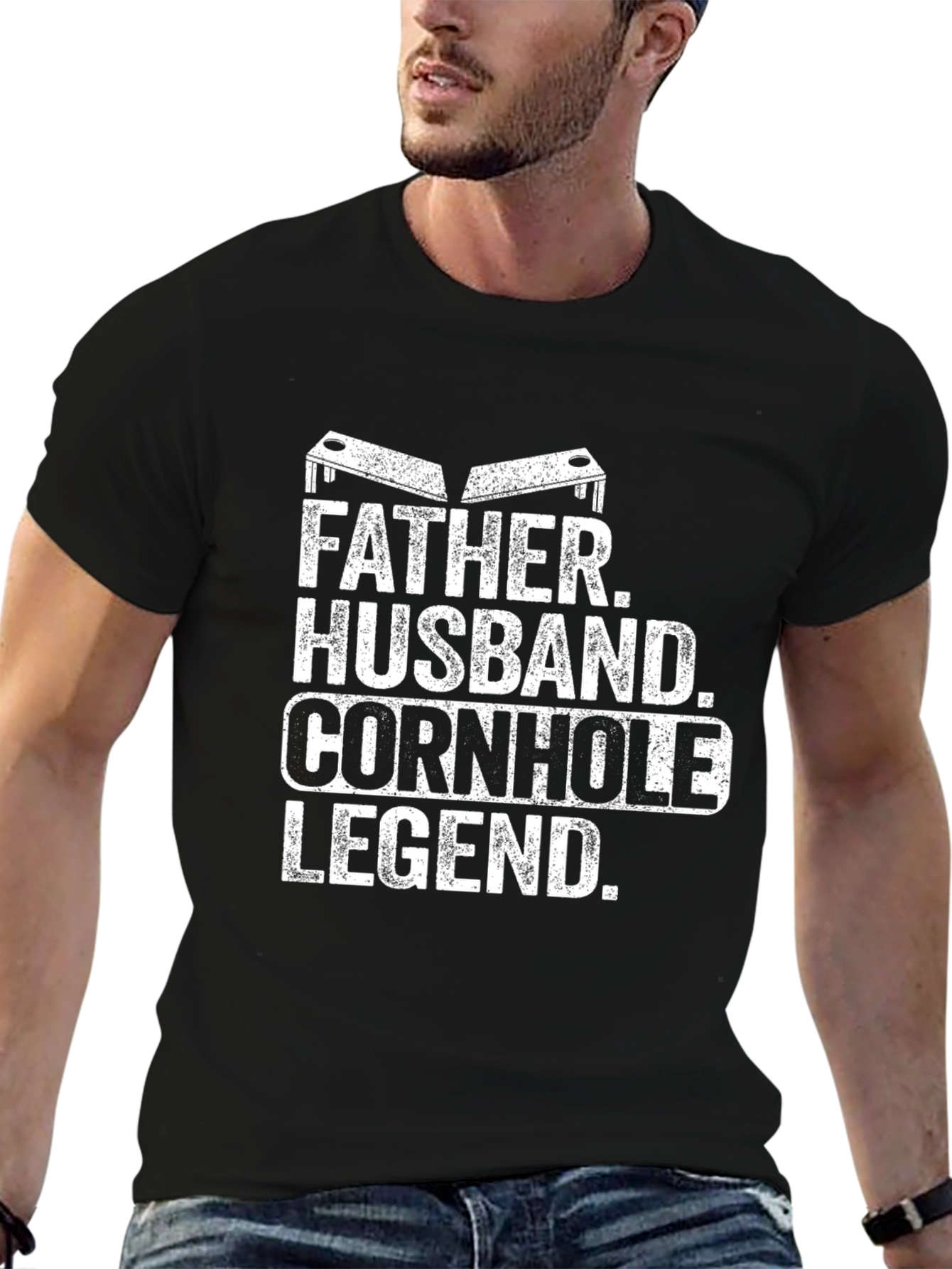 Father Husband Cornhole Legend T-Shirt