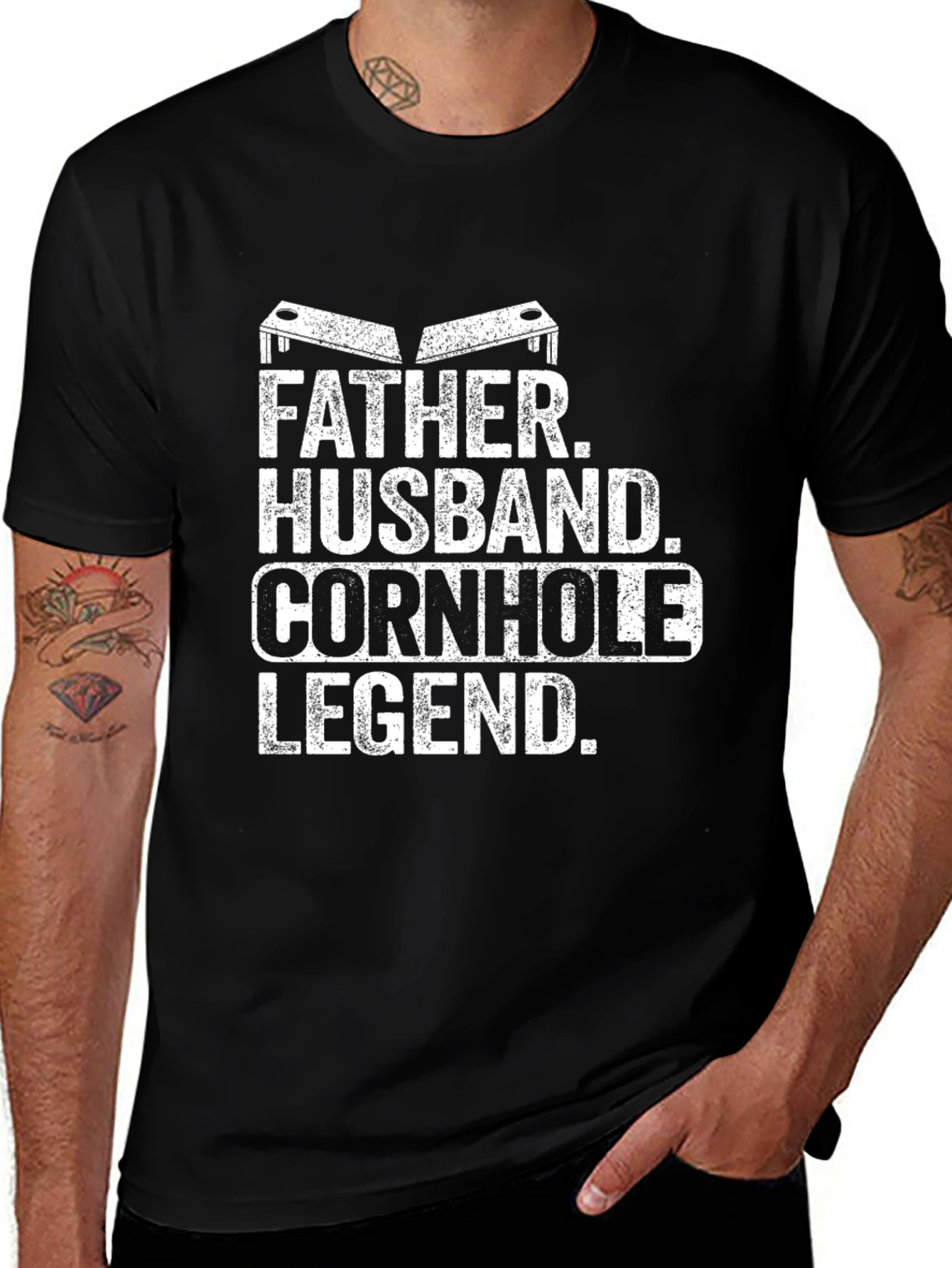 Father Husband Cornhole Legend T-Shirt