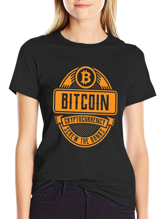 Bitcoin Cryptocurrency T-Shirt - Screw the Banks