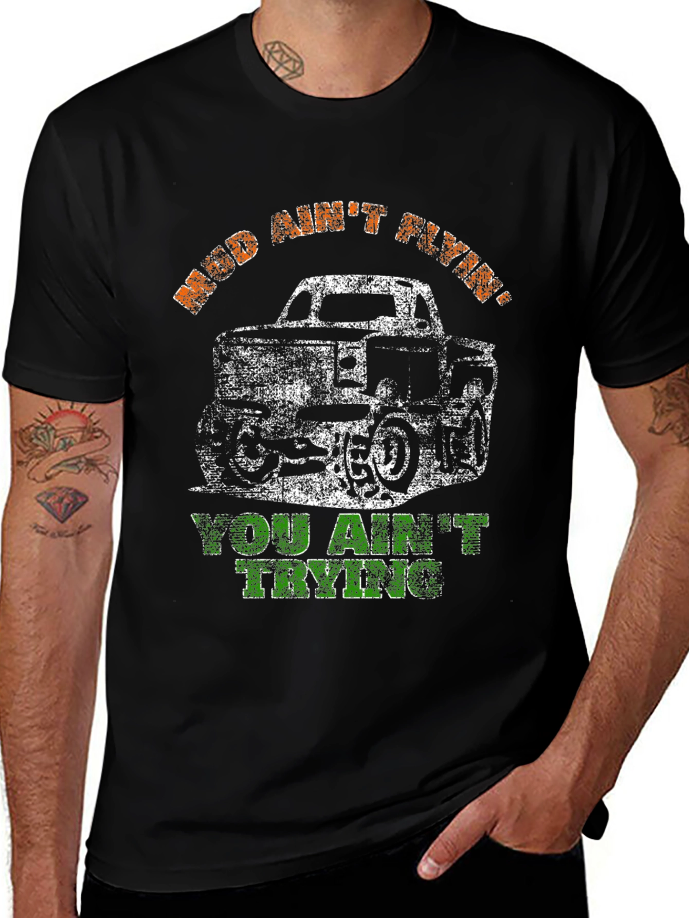 Mud Aint Flying Truck Graphic Tee