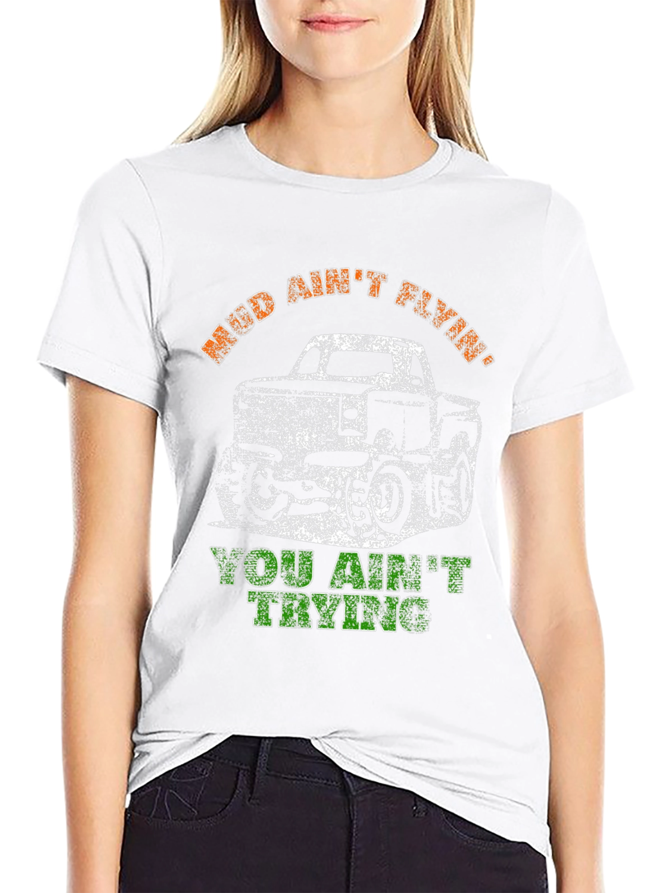 Mud Aint Flying Truck Graphic Tee