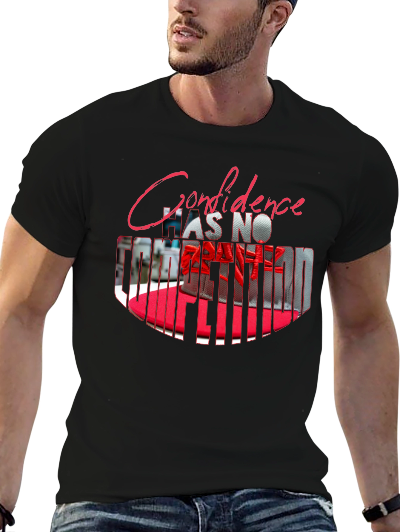 Confidence T-Shirt - Mens Black Graphic Tee