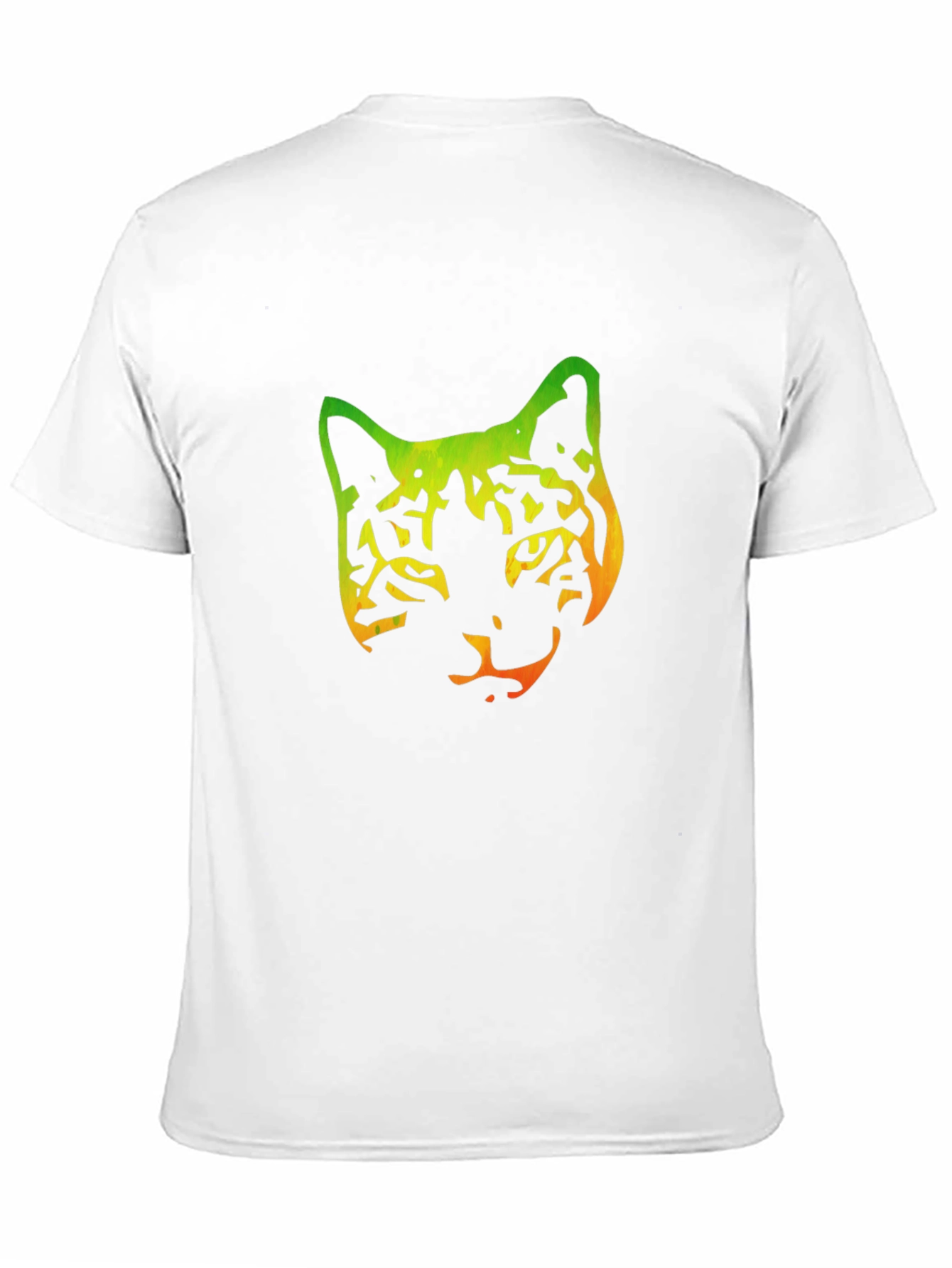 Gradient Cat Graphic Black Tee