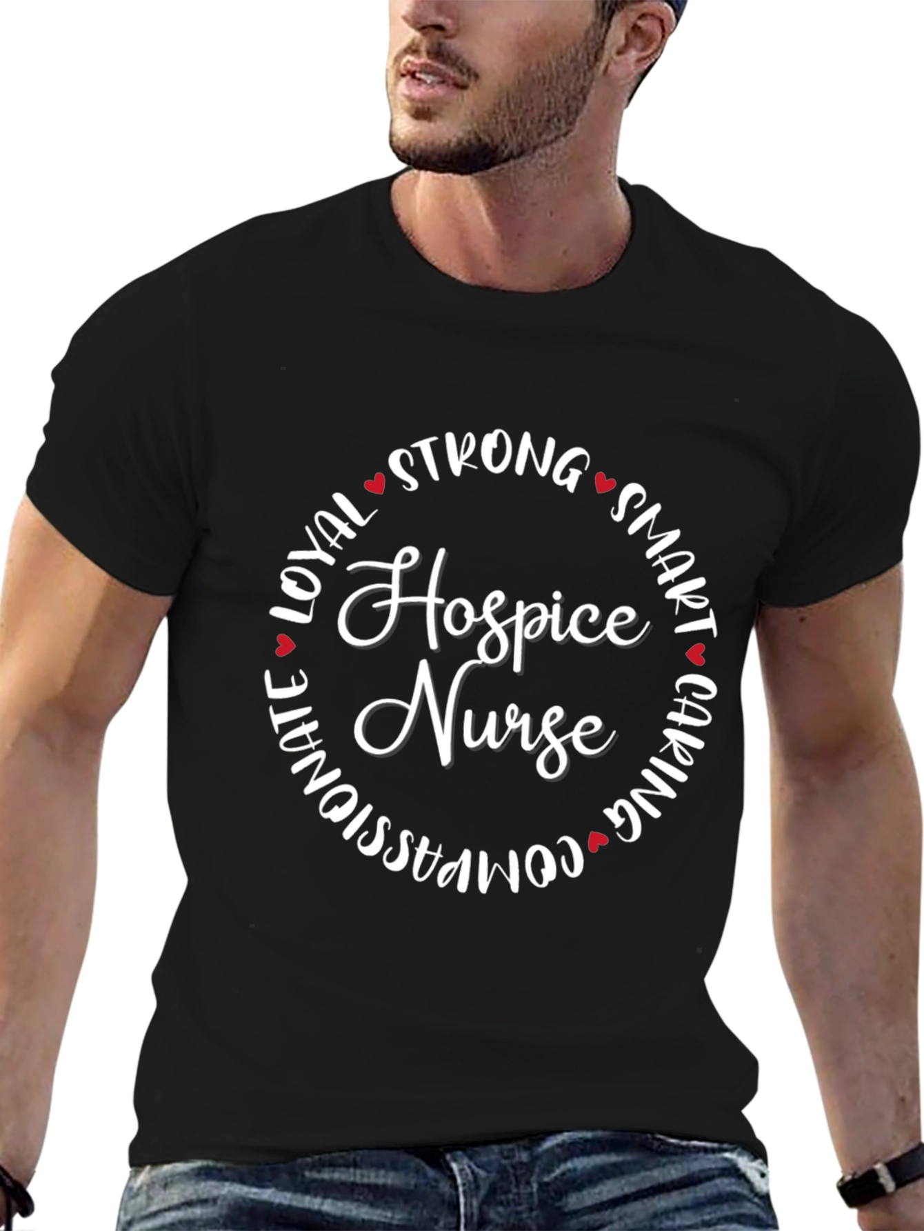 Hospice Nurse T-Shirt - Strong Smart Caring
