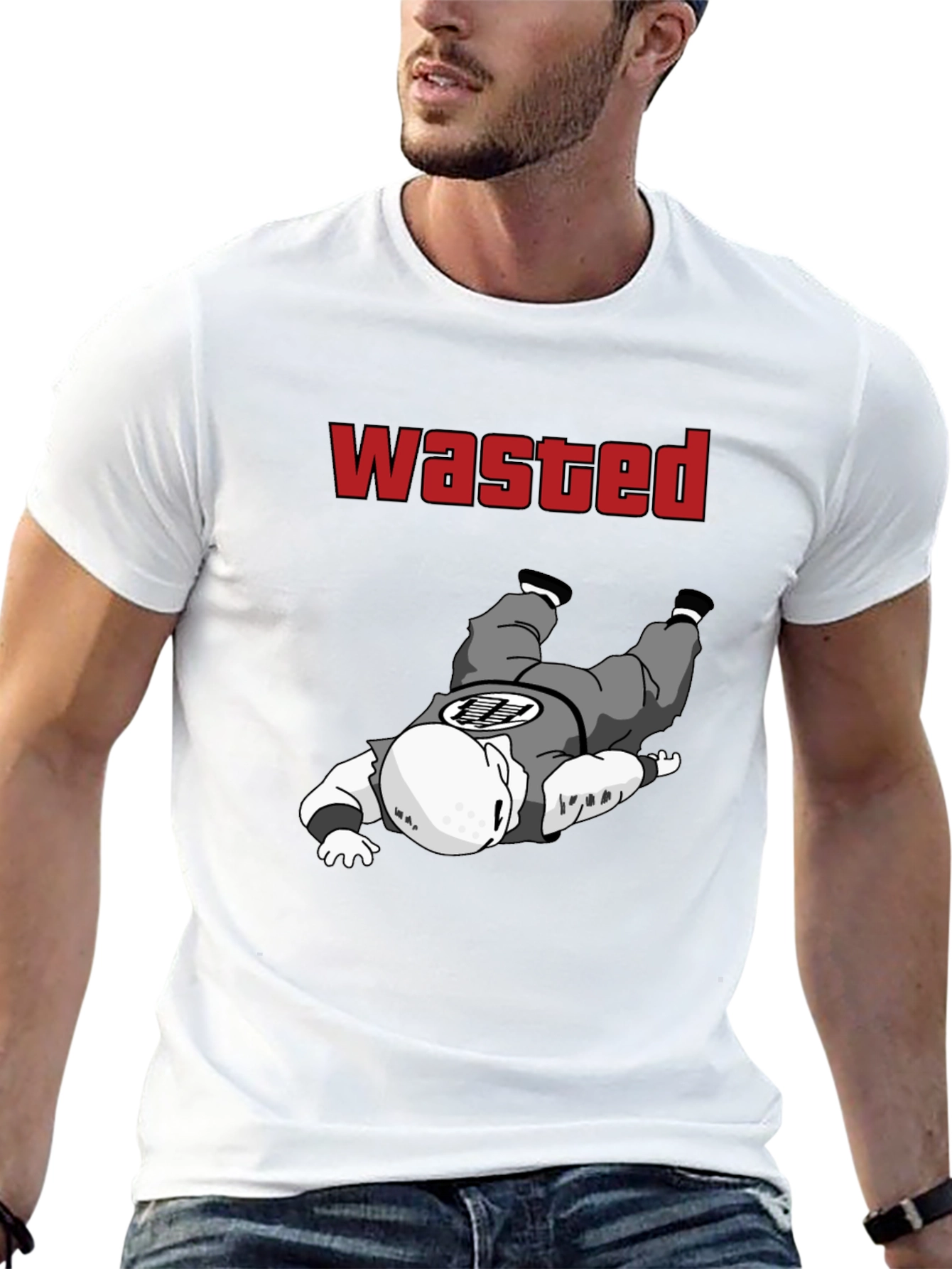 Wasted Krillin Funny T-Shirt