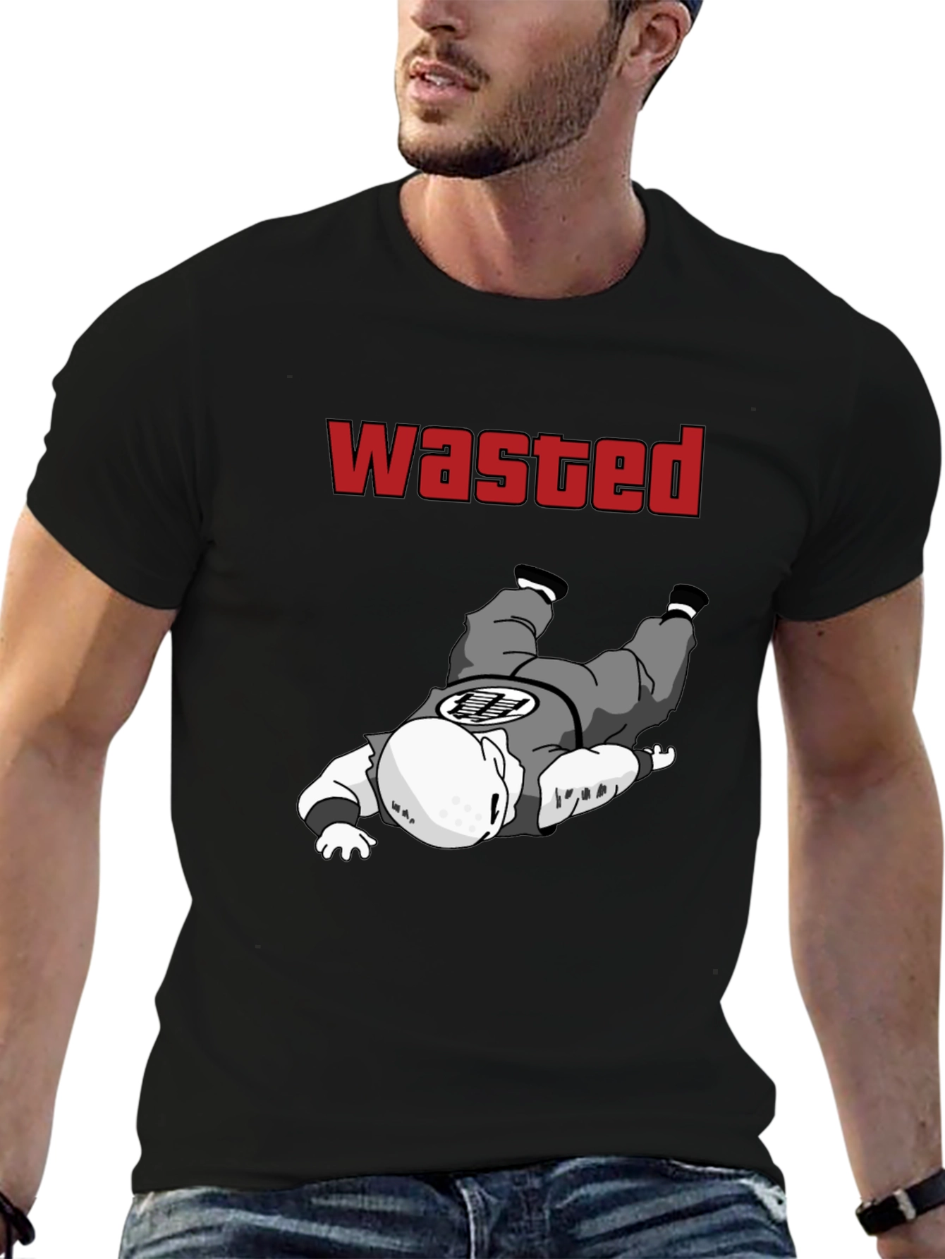 Wasted Krillin Funny T-Shirt
