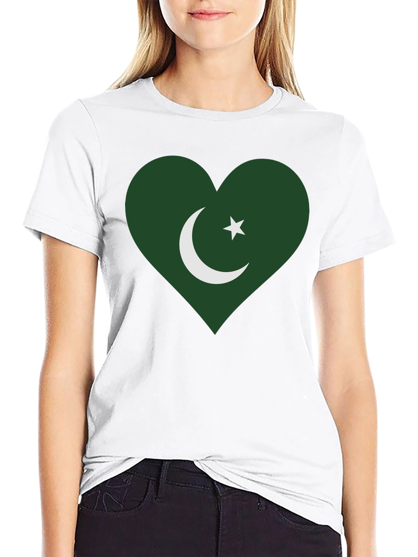 Pakistan Flag Heart T-Shirt