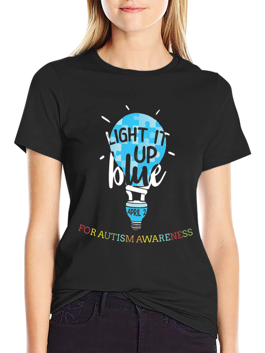 Autism Awareness T-Shirt - Light It Up Blue