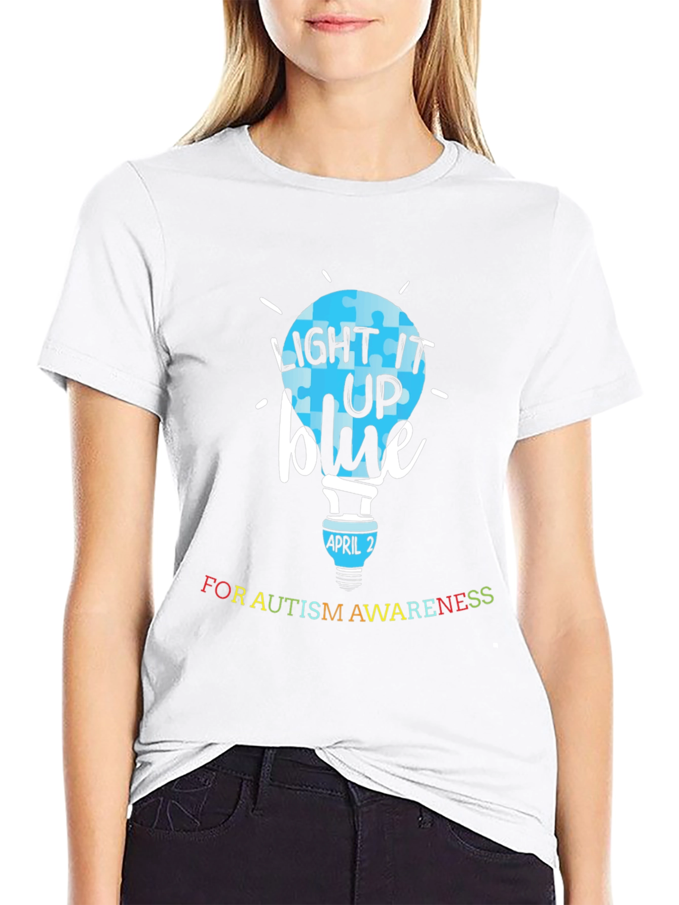 Autism Awareness T-Shirt - Light It Up Blue