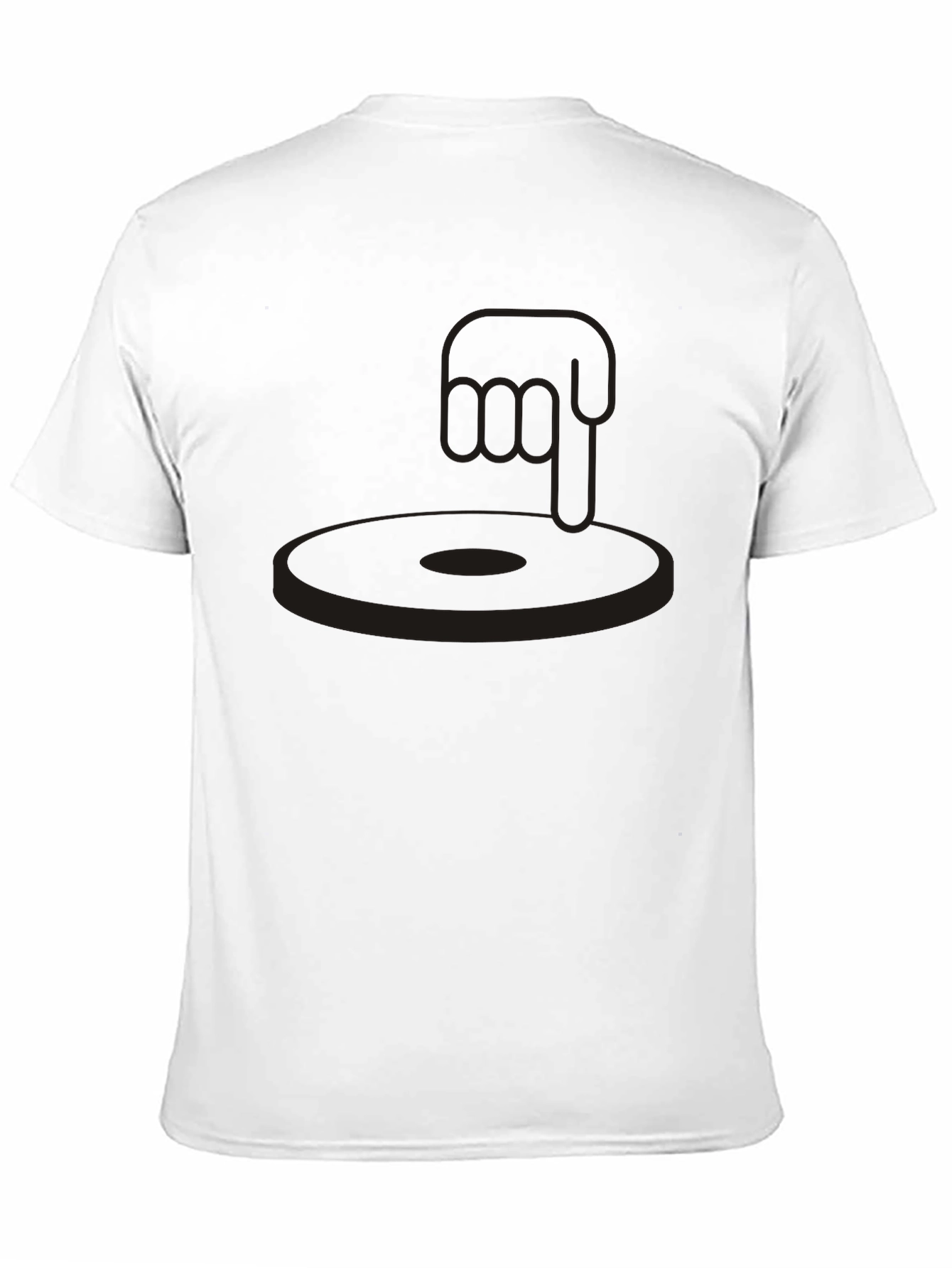 DJ Hand Turntable Black Graphic Tee