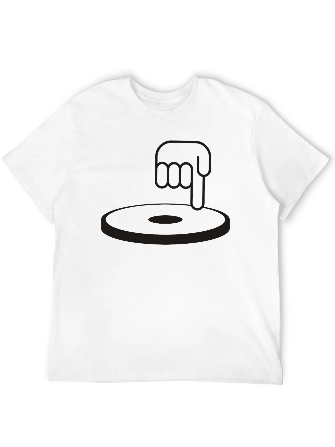 DJ Hand Turntable Black Graphic Tee