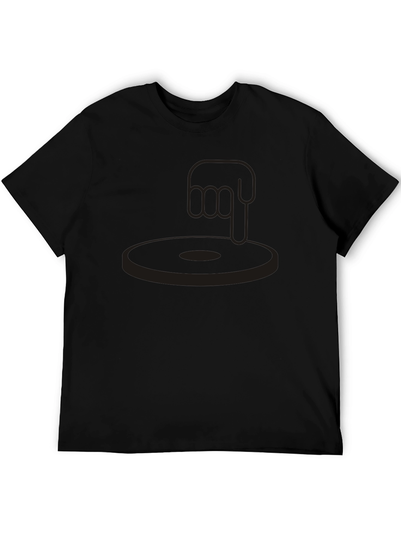 DJ Hand Turntable Black Graphic Tee